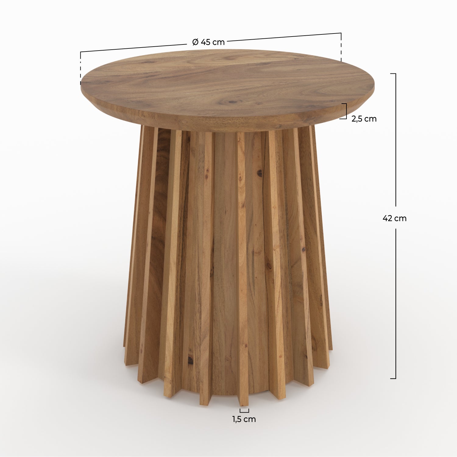 table appoint suzon en bois massif acacia