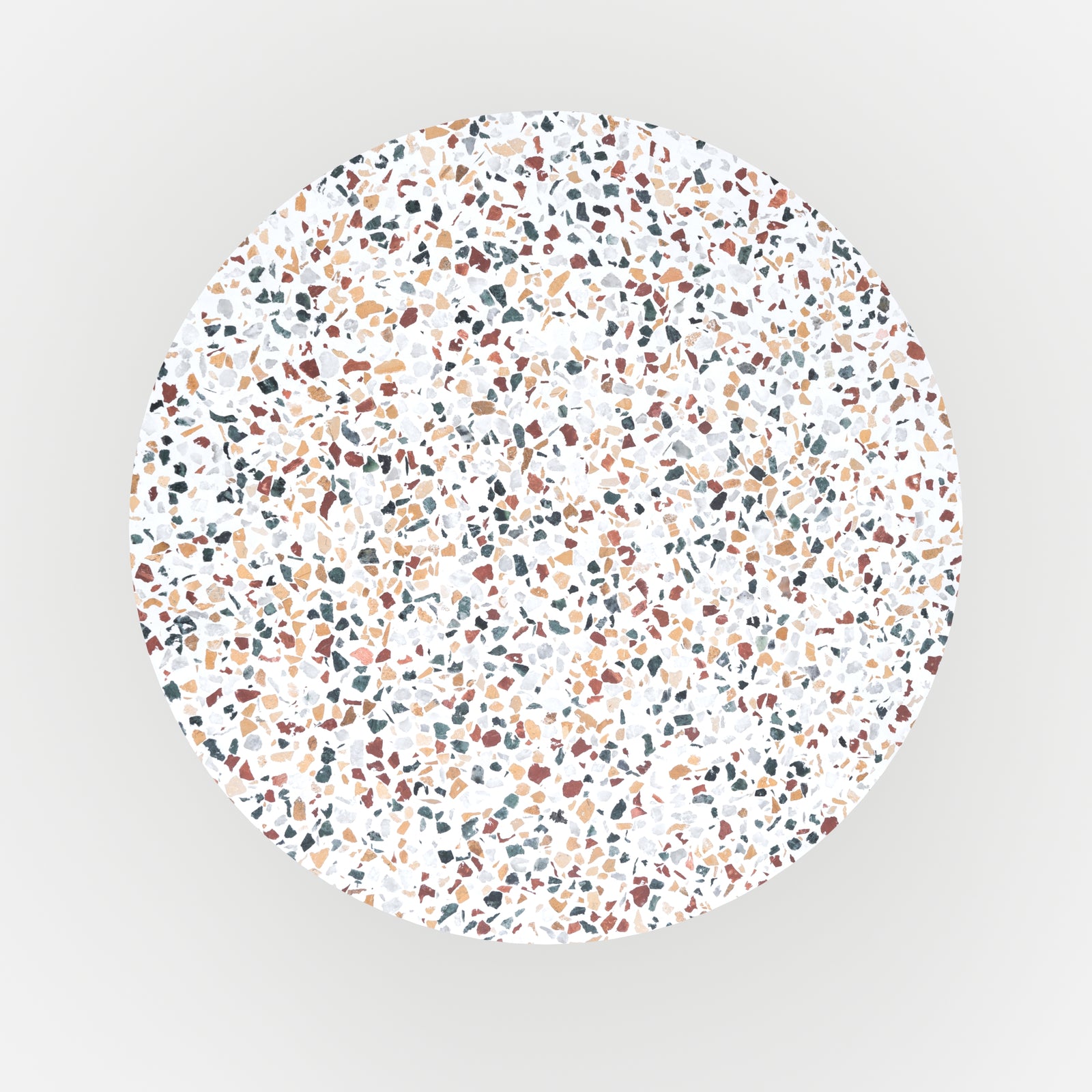 table appoint terazzo multicolor daphne et metal vert olive