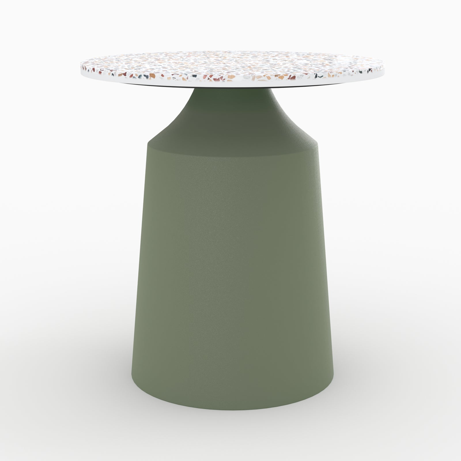 table appoint terazzo multicolor daphne et metal vert