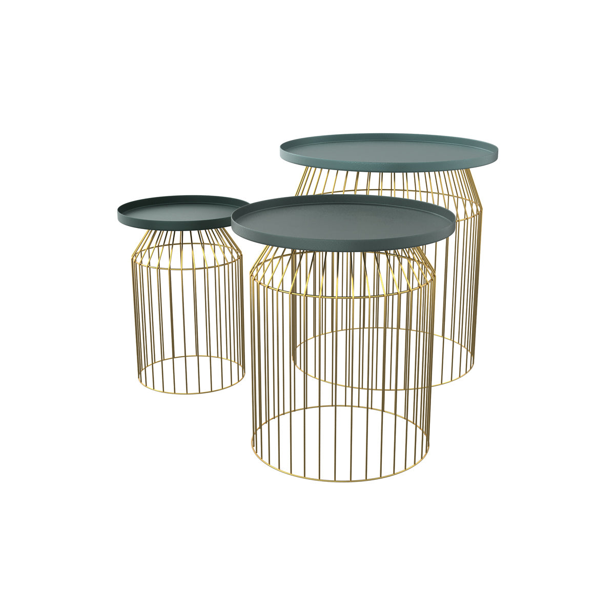 table basse arrondie lot de 3 palombe