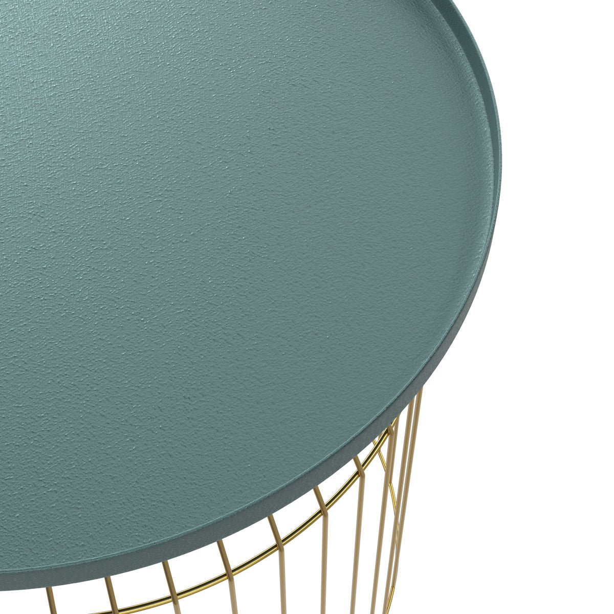 table basse art deco vert canard et dore palombe