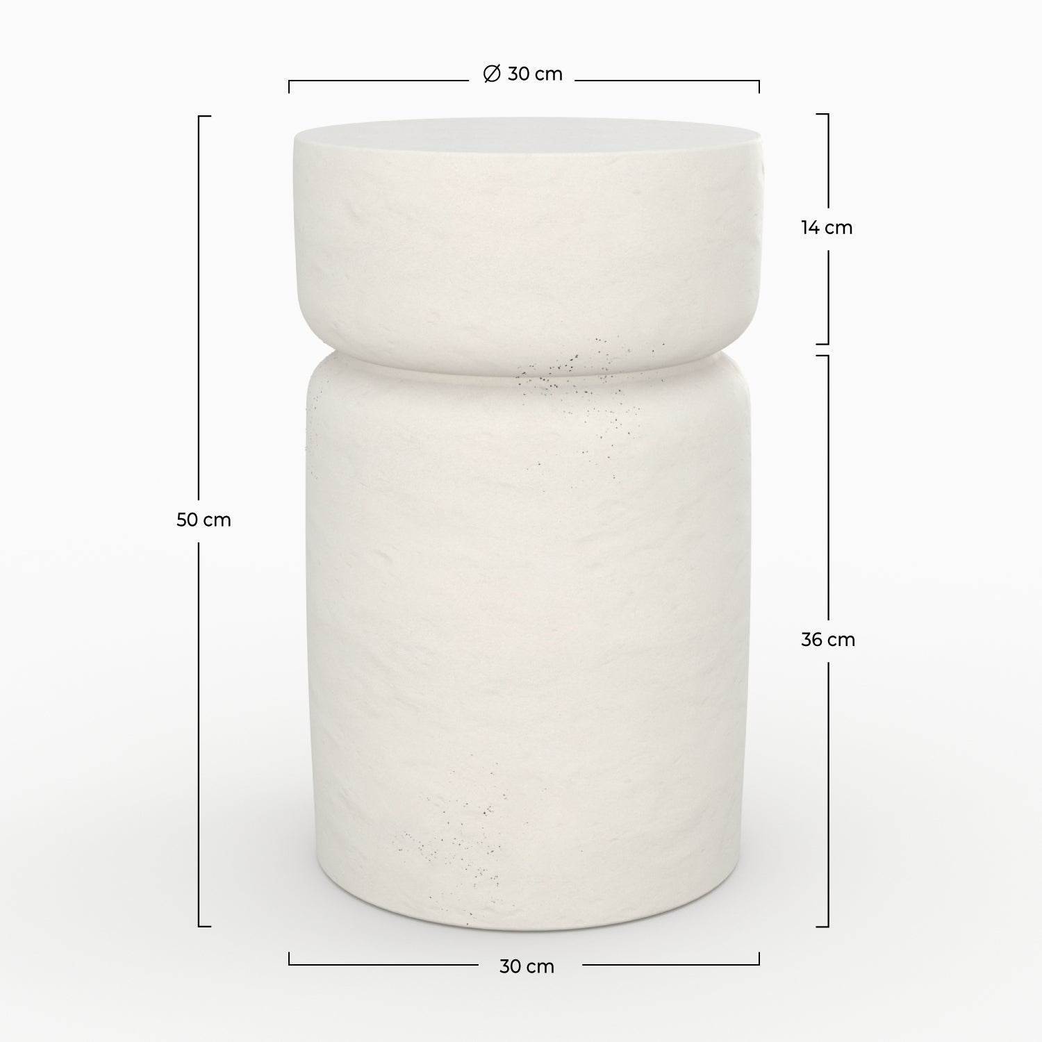 table basse beton blanc tahiti ronde rdv deco