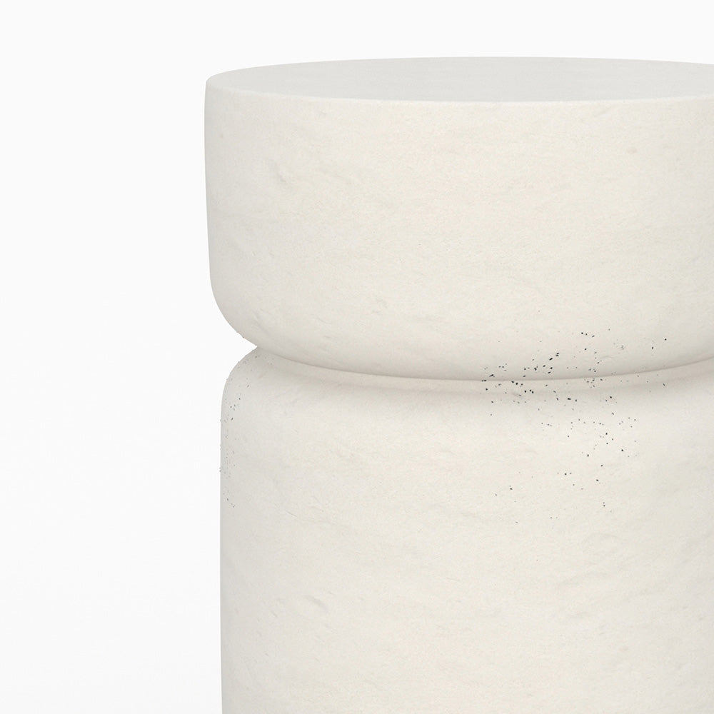 table basse beton blanc tahiti ronde