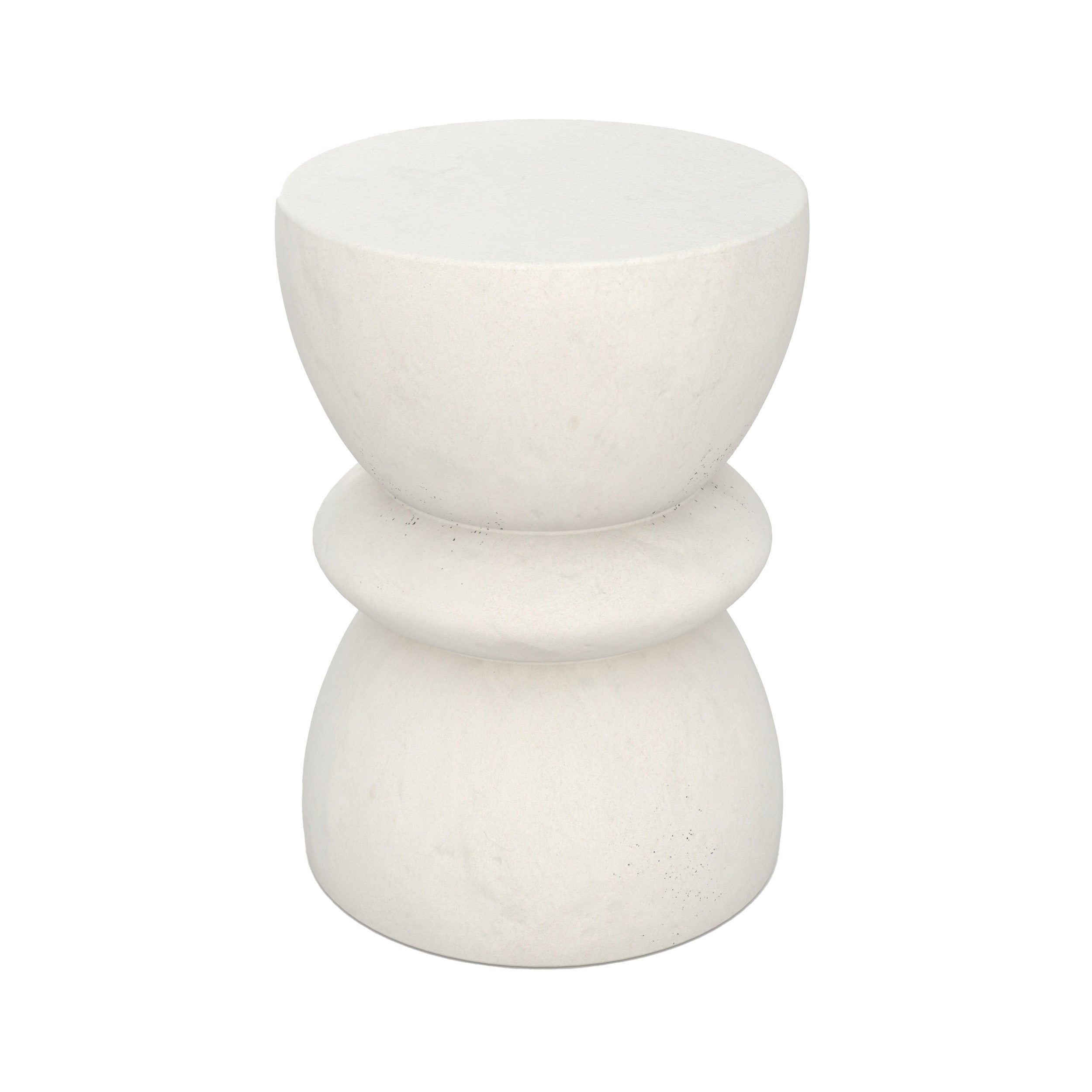 table basse blanche beton appoint maupiti fond blanc