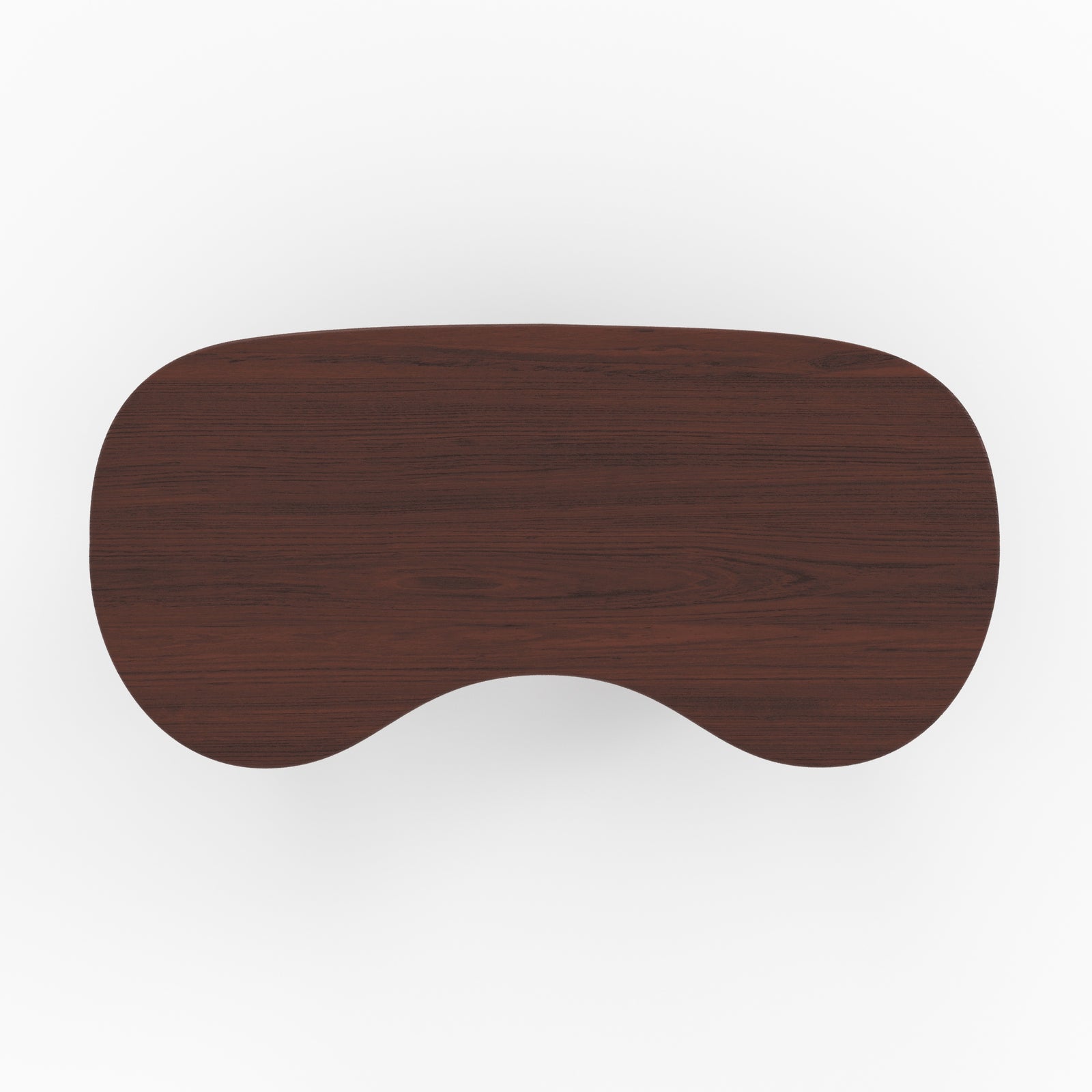 table basse bois fonce de mindi forme organique brandan