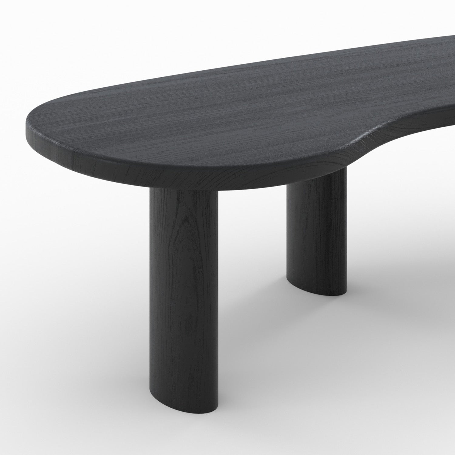 table basse bois massif mindi noir organique