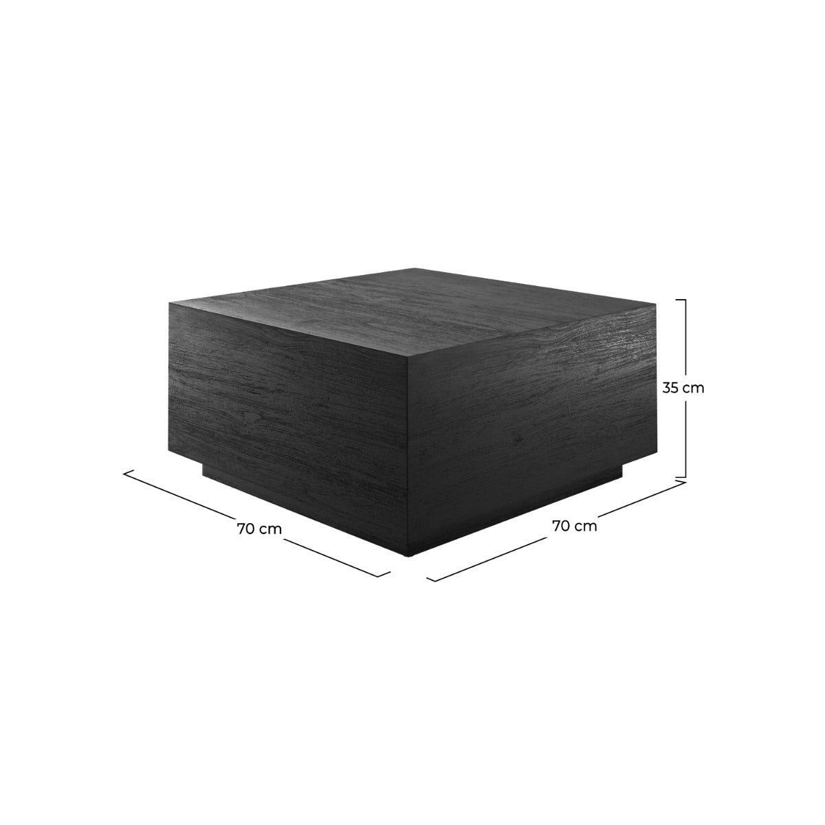 table basse carre en bois de tech