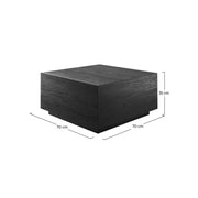 table basse carre en bois de tech