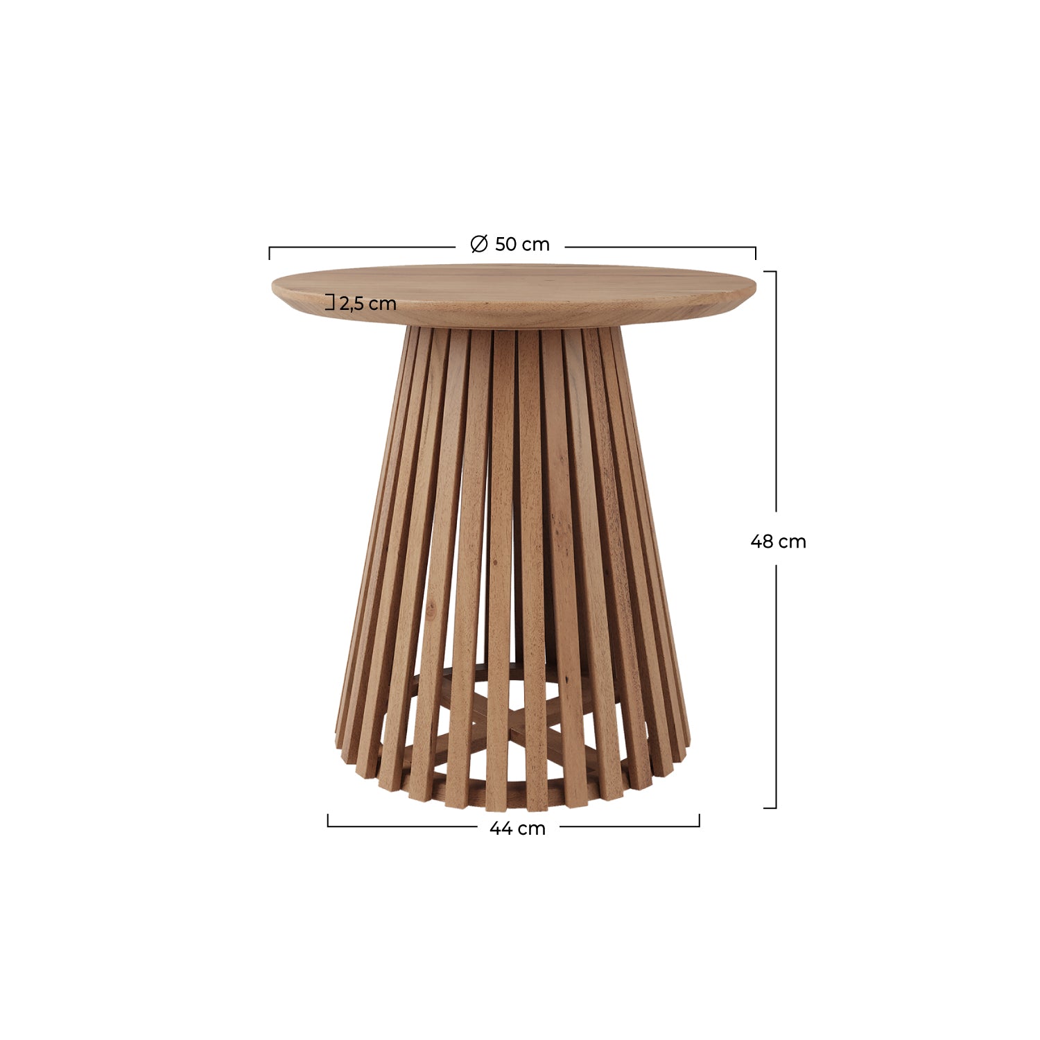 table basse d appoint en bois clair kepes