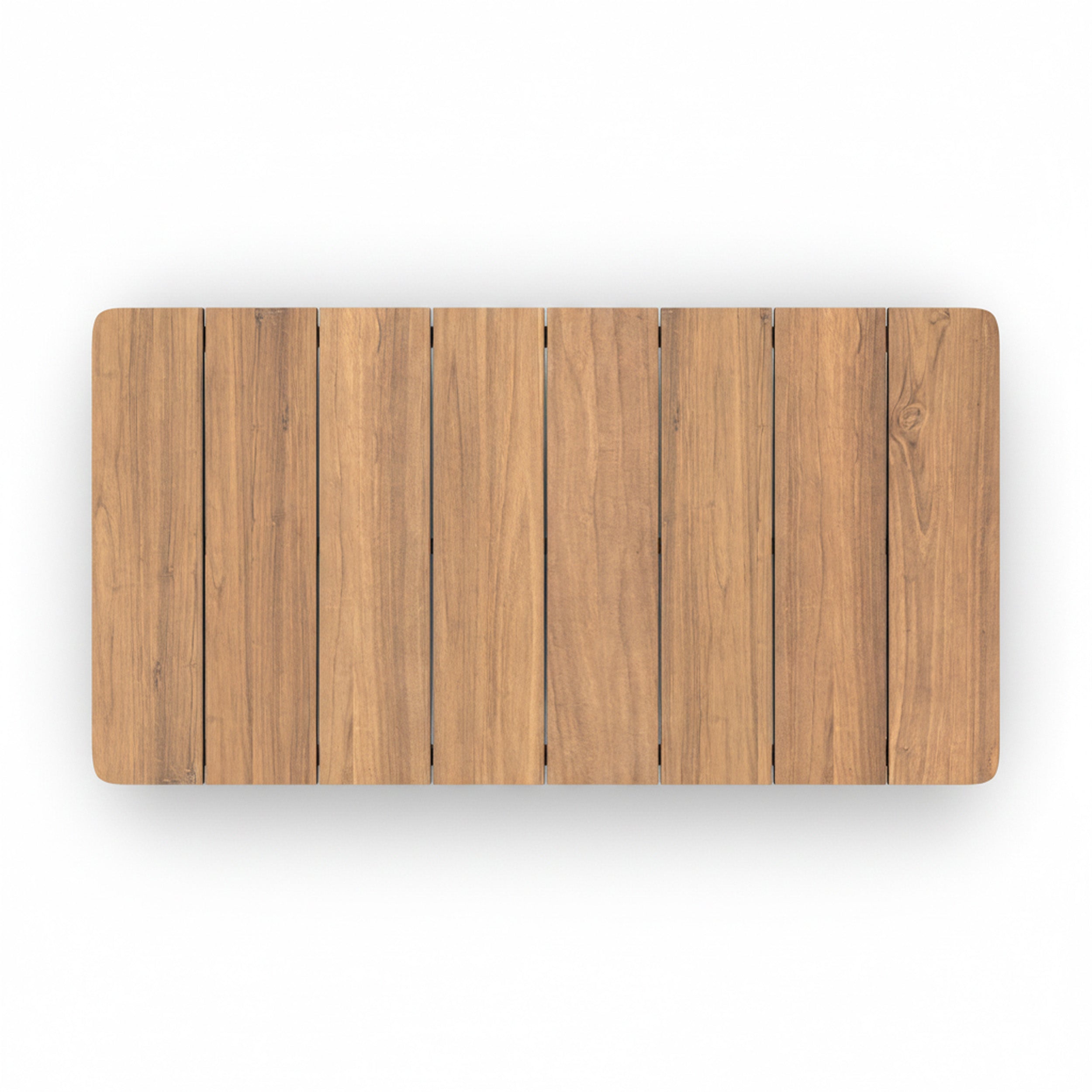 Salon de jardin Nadila 4 personnes en teck massif et tissu rayé jaune