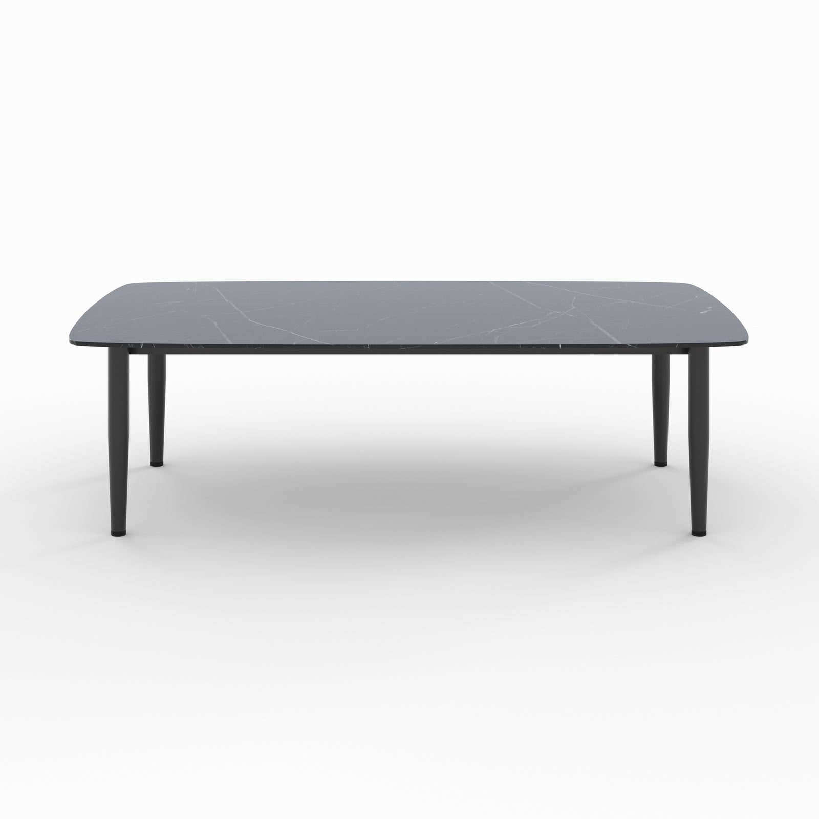 table basse de jardin effet marbre noir wilo