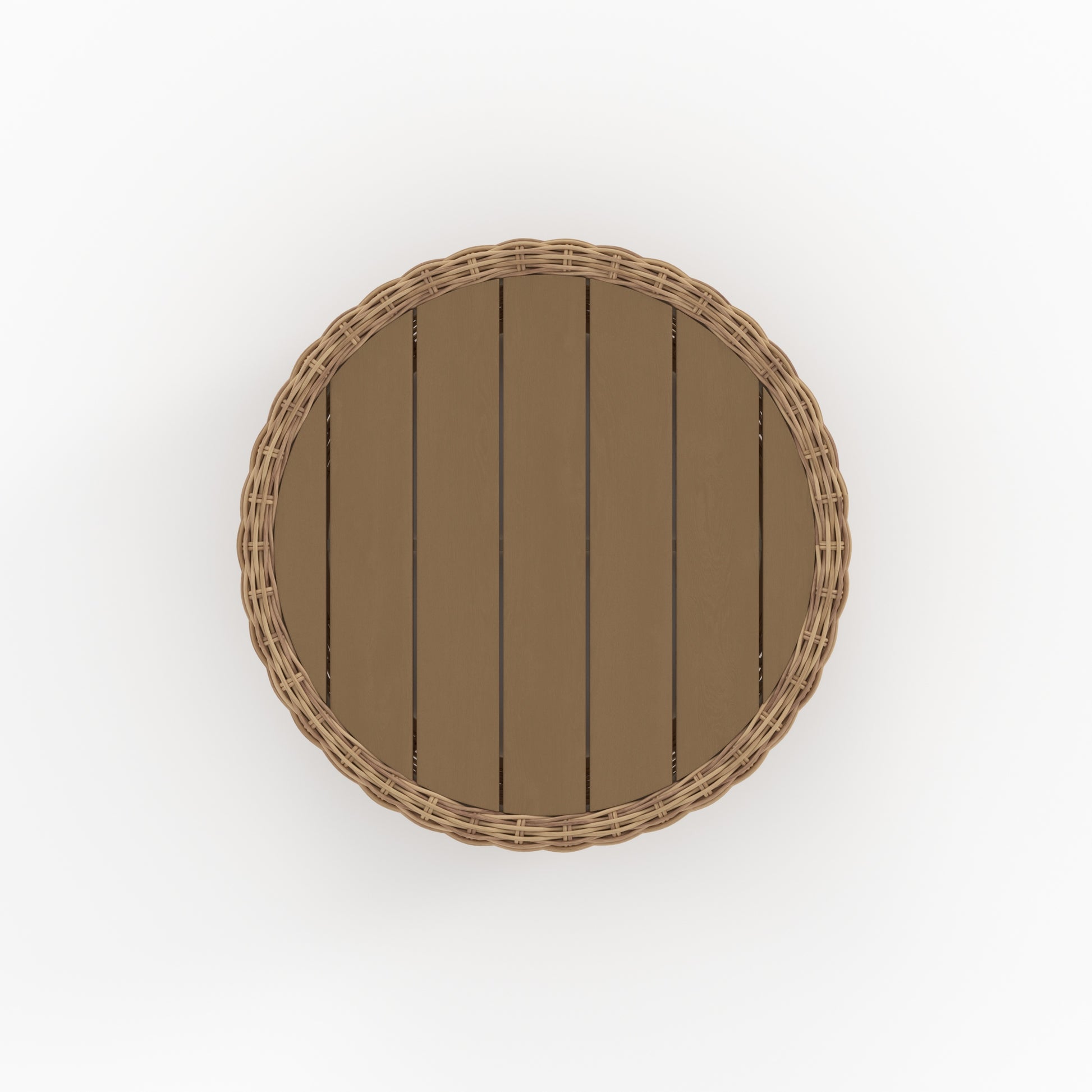 table basse de jardin en rotin synthetique et bois exterieur sky