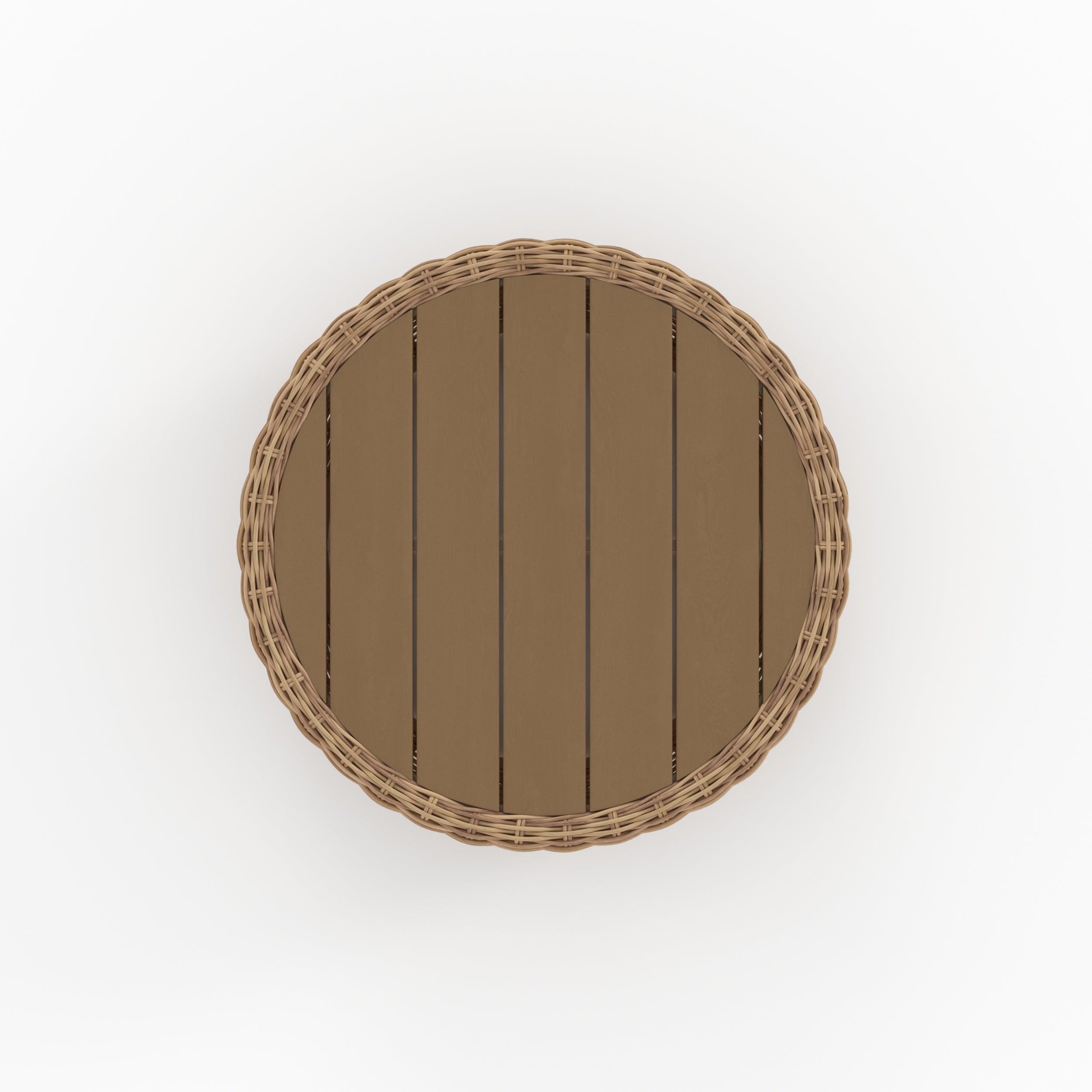 table basse de jardin en rotin synthetique et bois exterieur sky