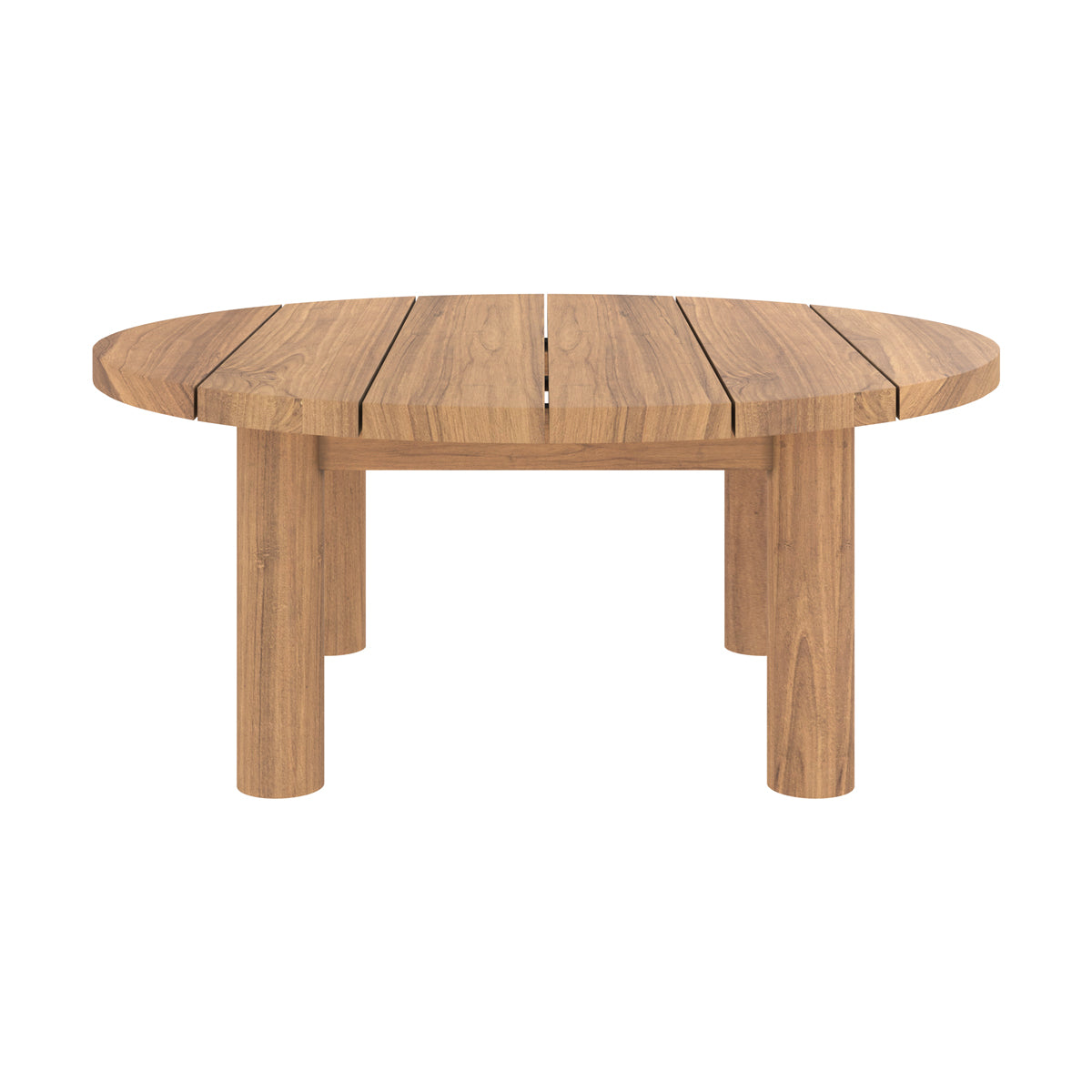 table basse de jardin ronde aurland en bois de teck massif