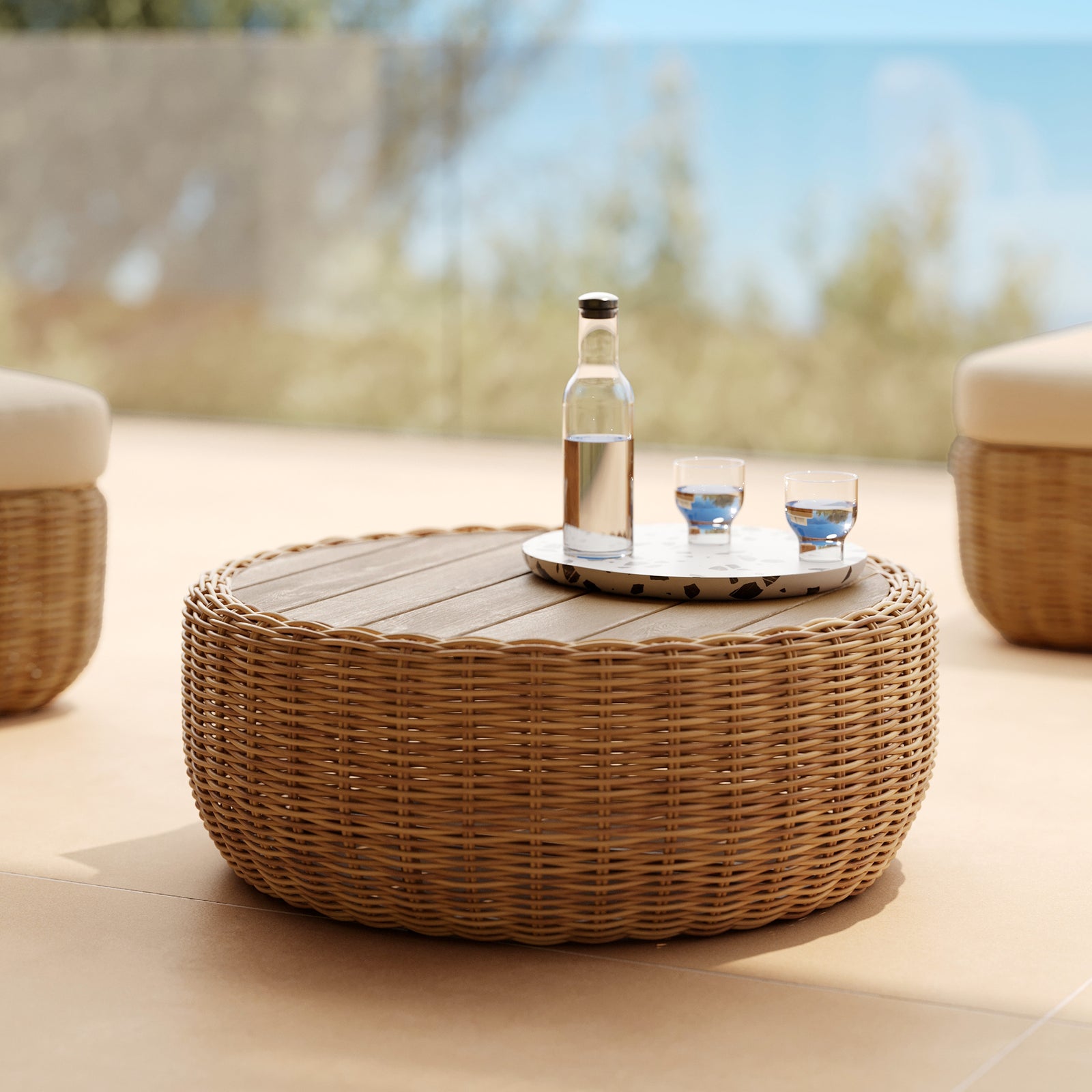 table basse de jardin rotin sky rdv deco