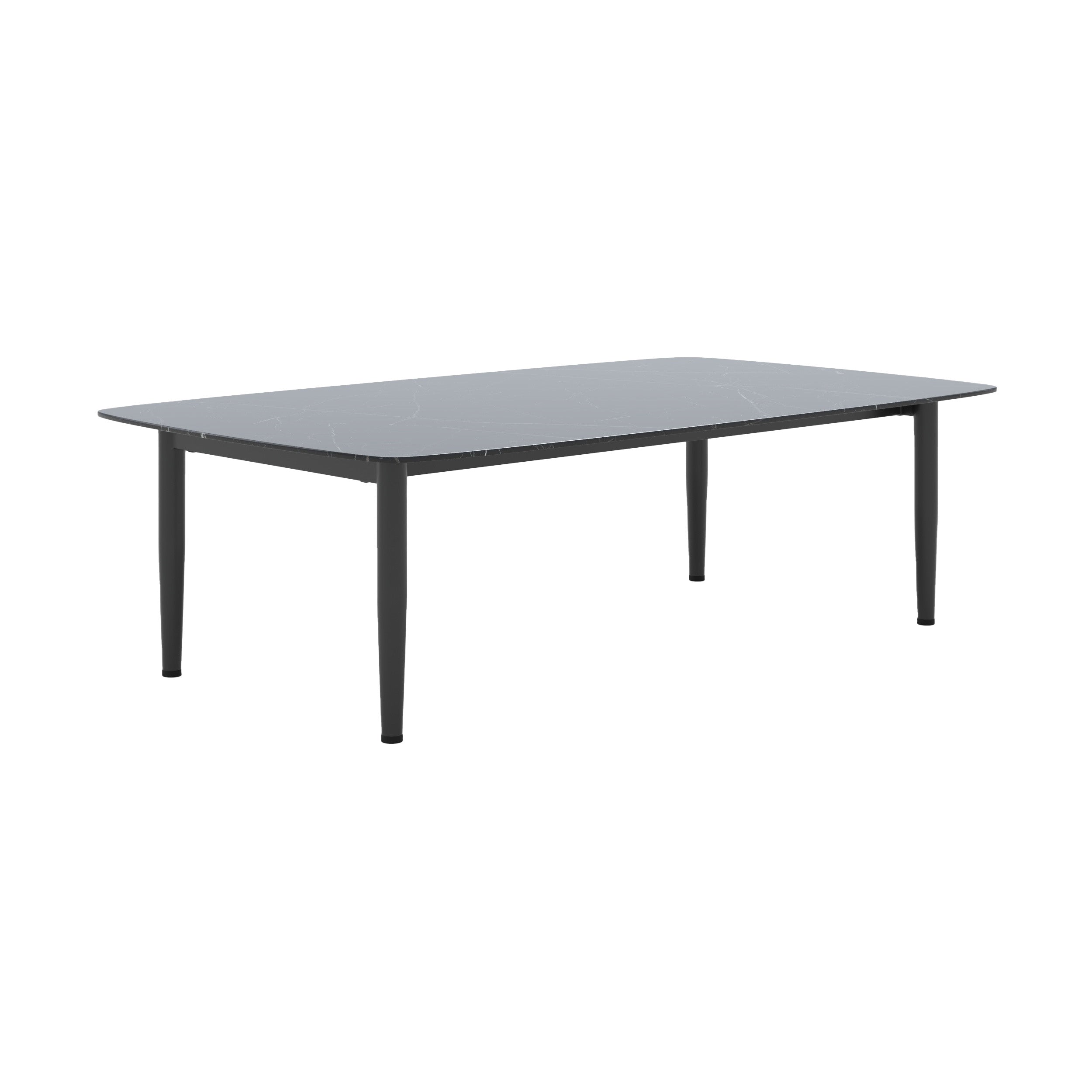 table basse de jardin wilo effet marbre noir fond blanc