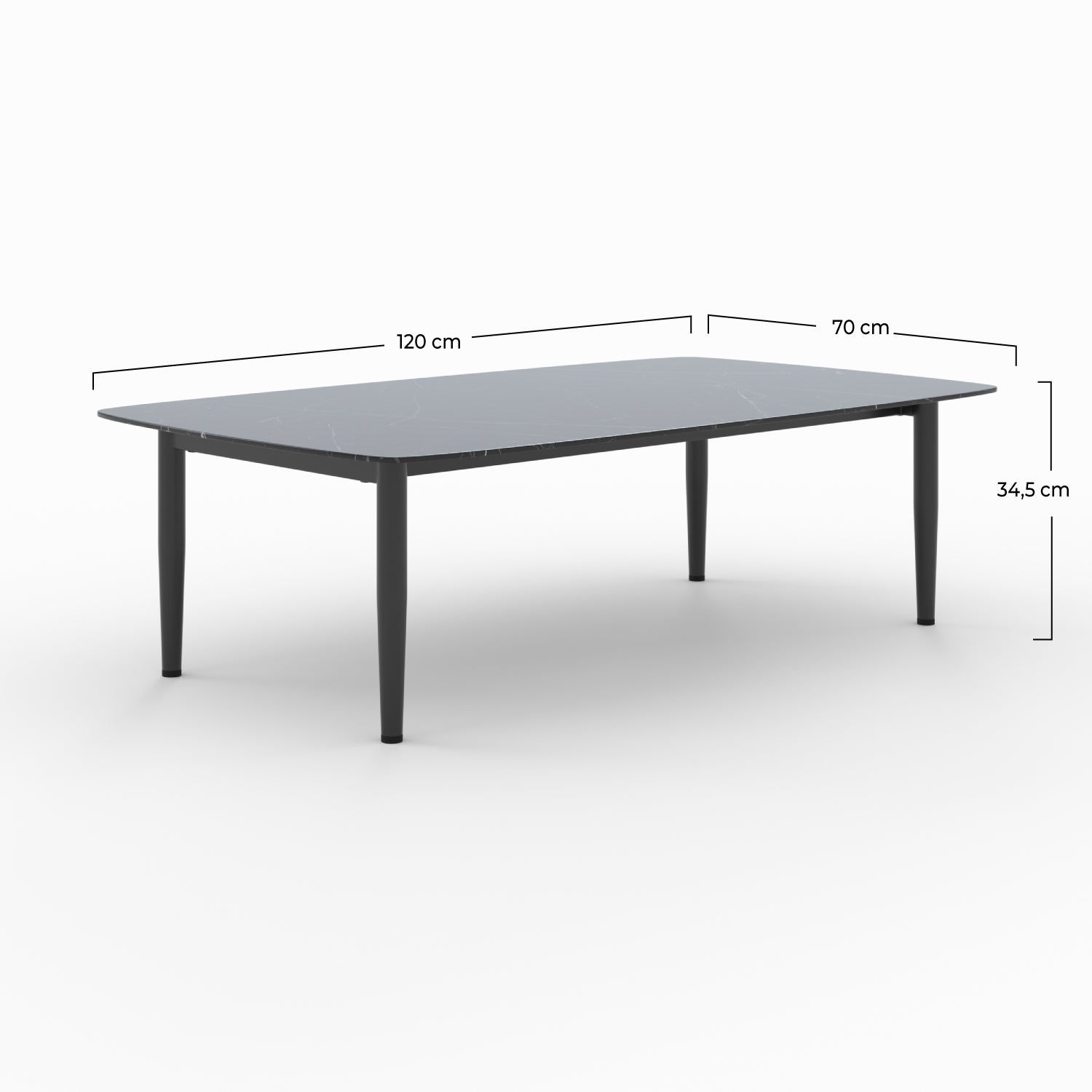 table basse de jardin wilo effet marbre noir