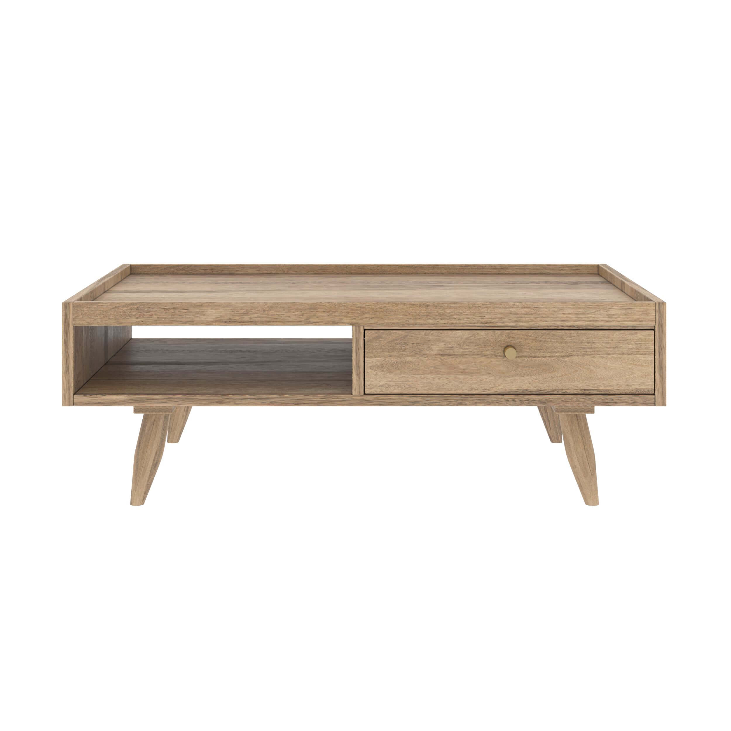 table basse en bois de manguier masala 1 tiroir