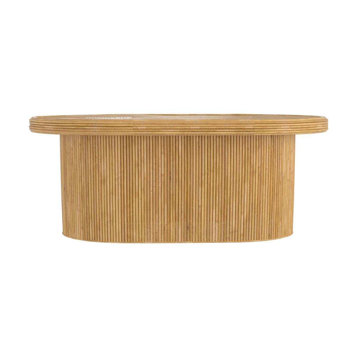 table basse en rotin naturel ovale helene