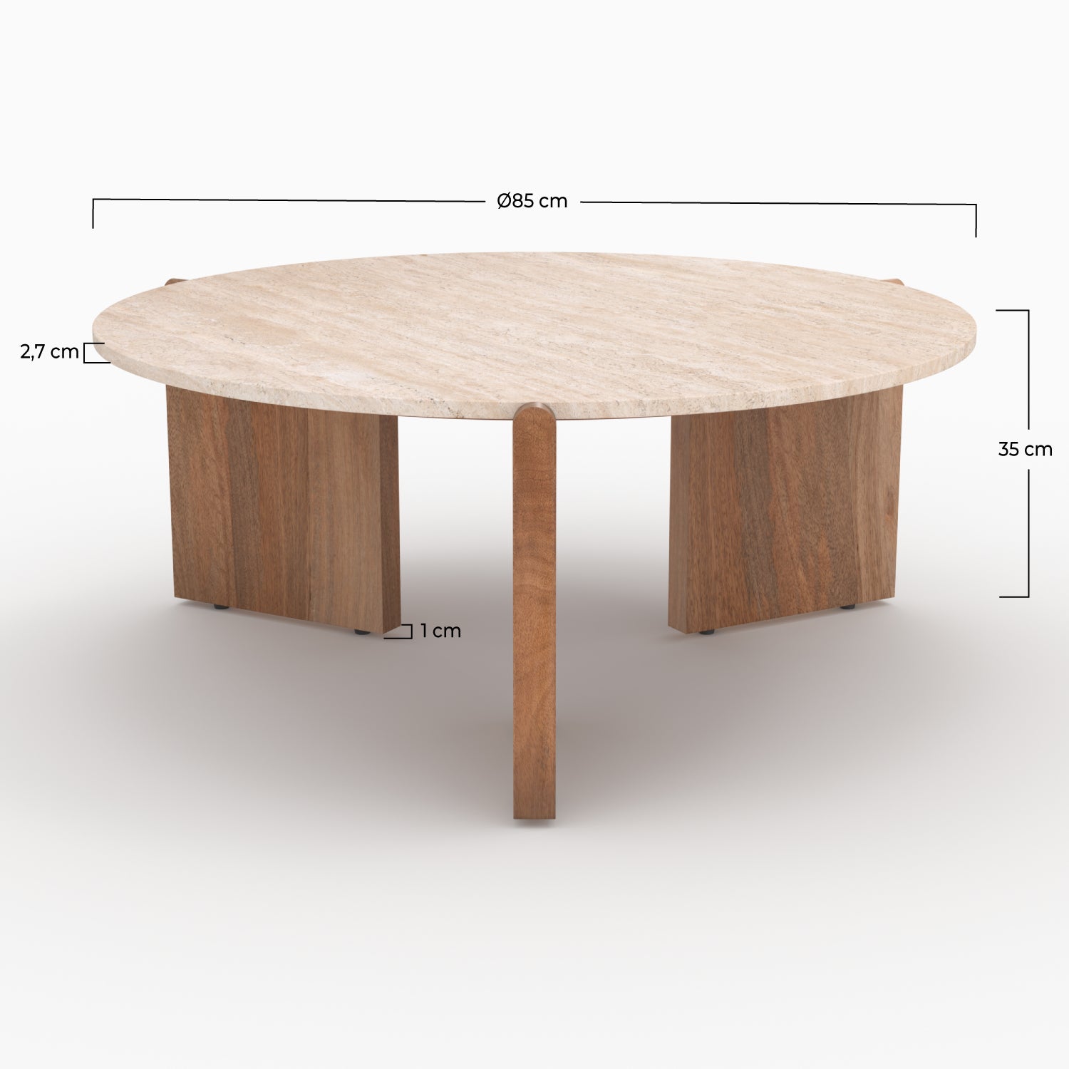 table basse en travertin