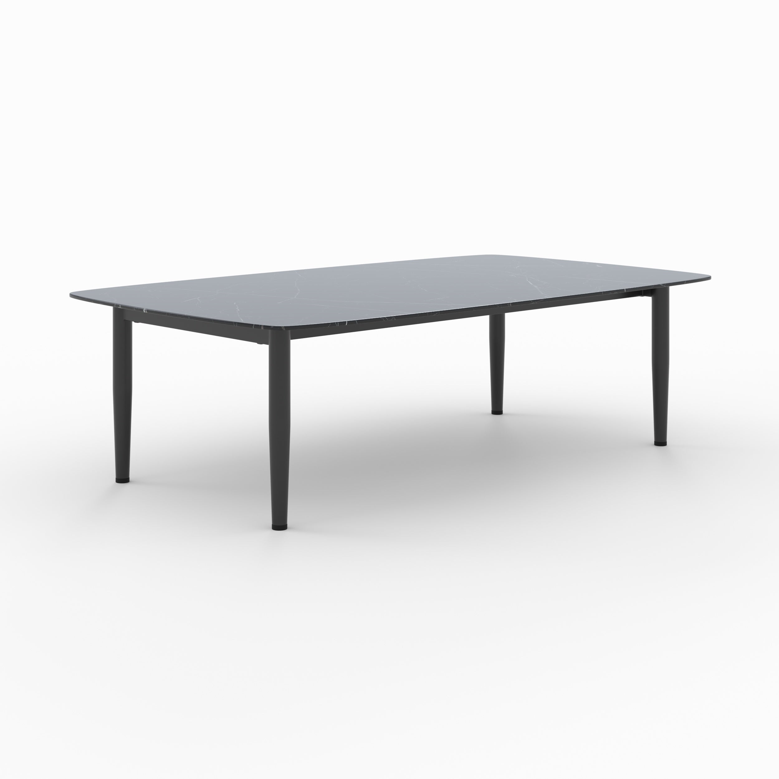 table basse jardin wilo effet marbre noir