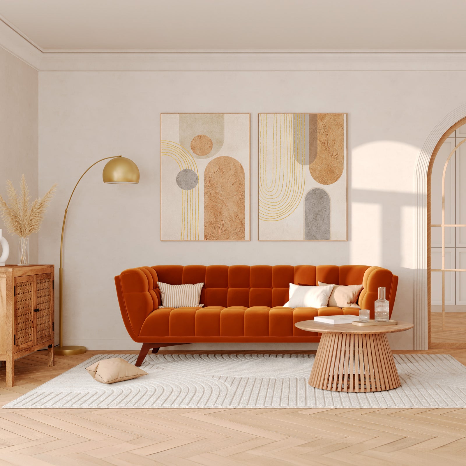 table basse kepes bois clair d 80 cm