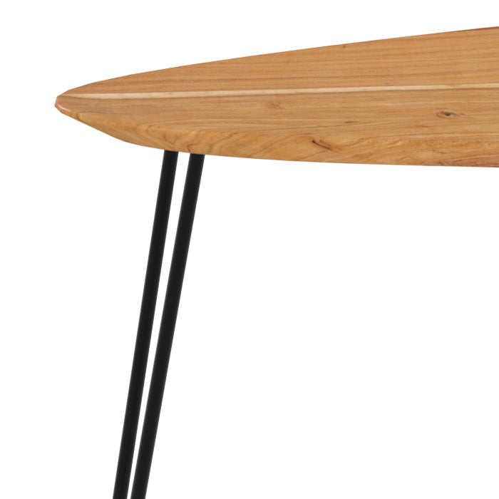 table basse kiwi en bois et pieds en metal lot de 2