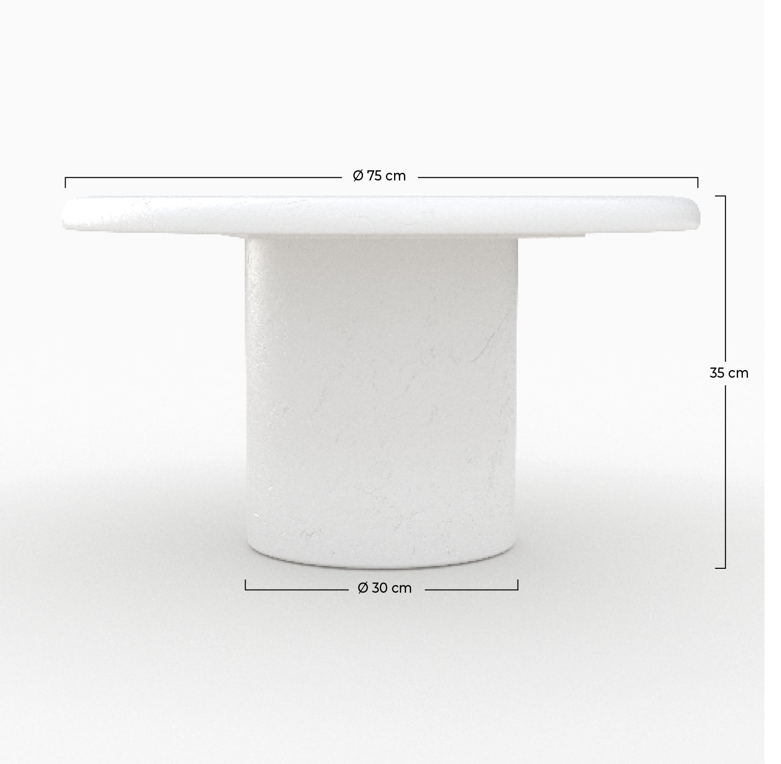 table basse lulli ronde blanche en beton rdv deco