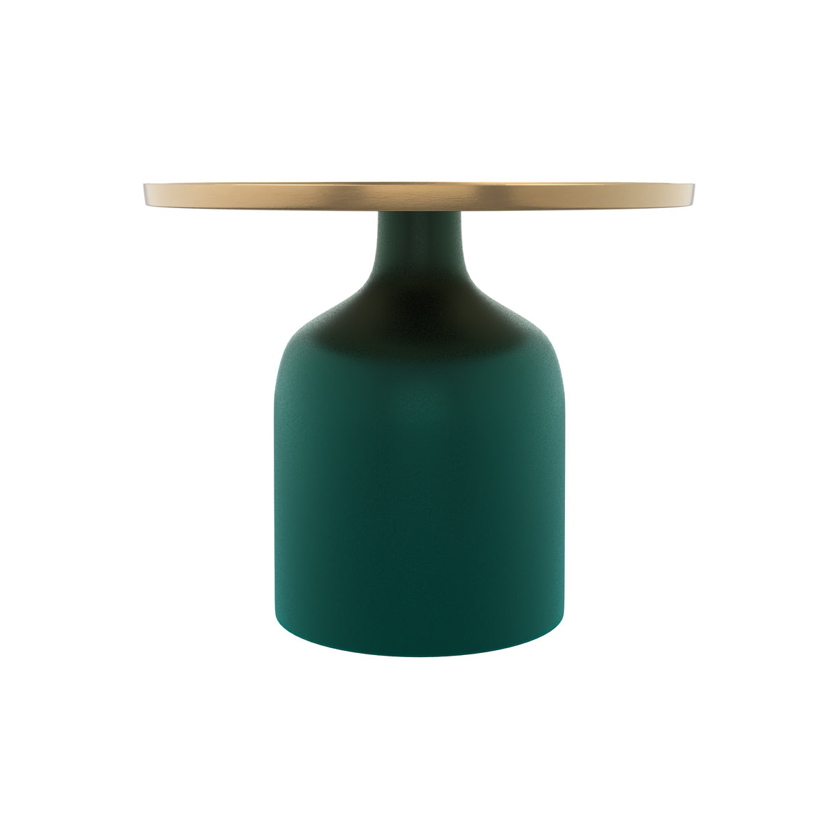 table basse lyne vert et dore en metal