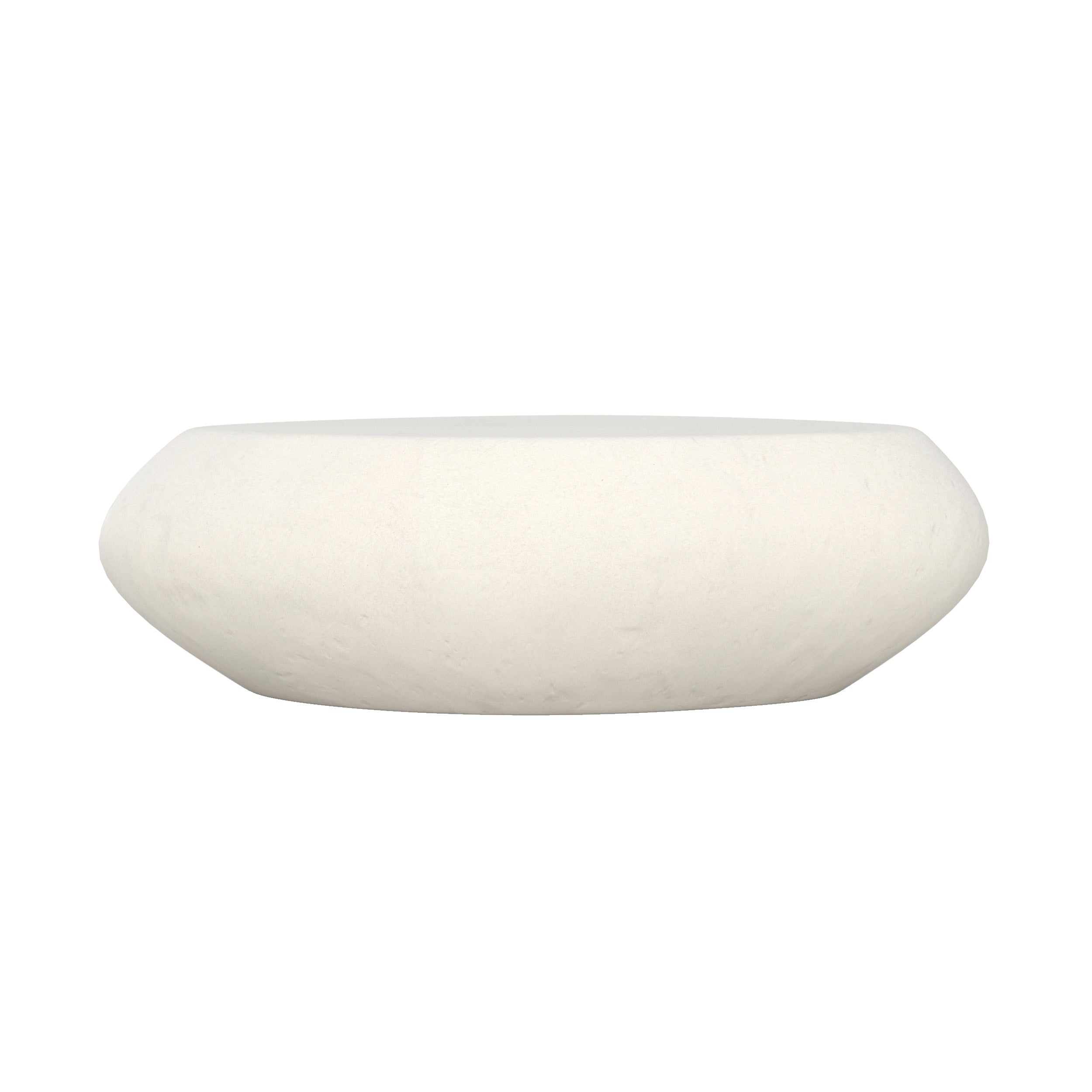 table basse ovale beton blanc maui 105cm