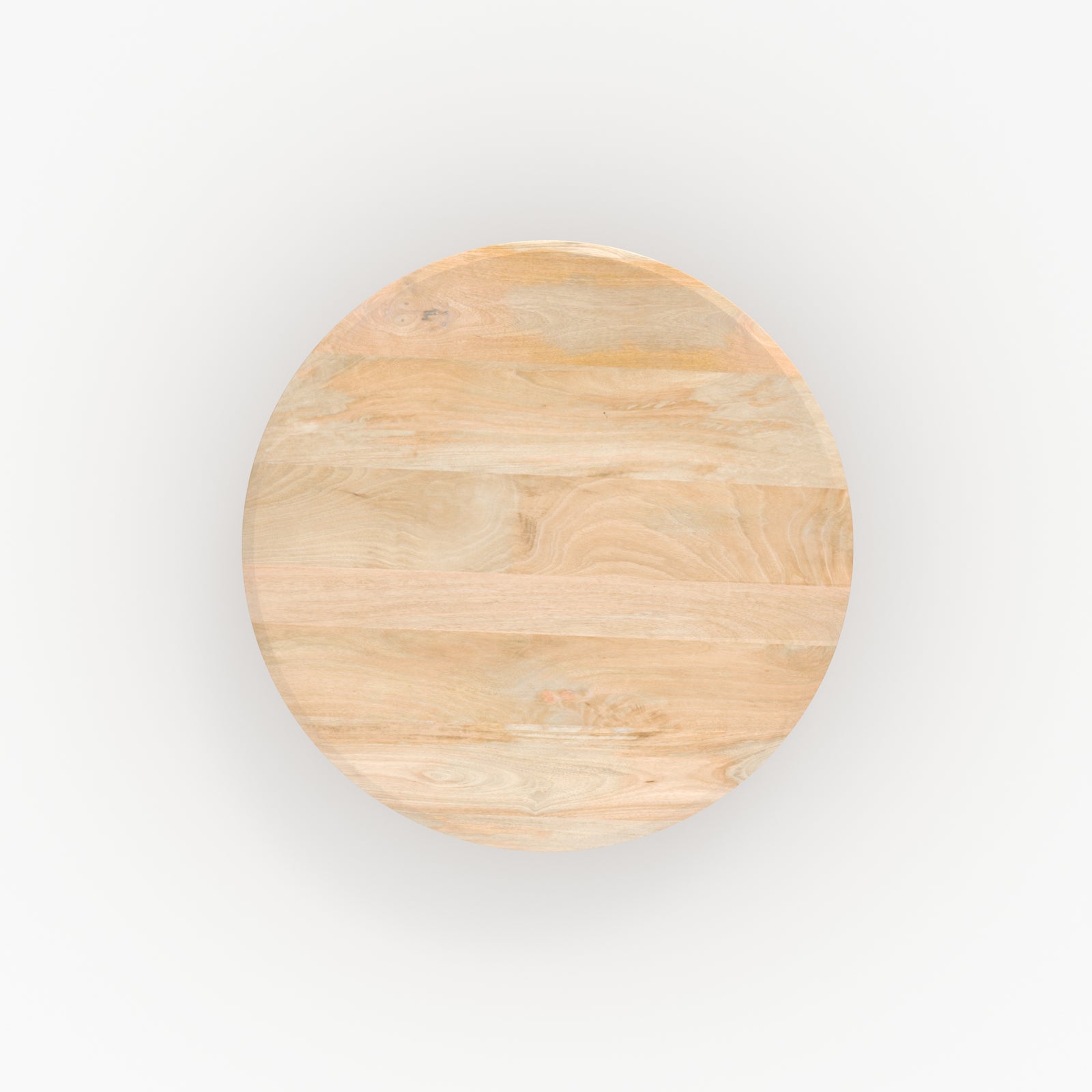 table basse ronde en bois tres clair de manguier sacha