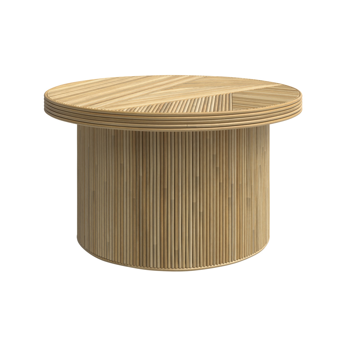 table basse ronde en rotin naturel 80 cm helene