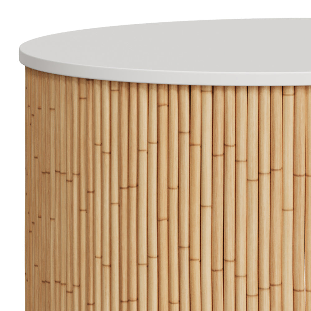 table basse ronde lot de 2 en rotin alata