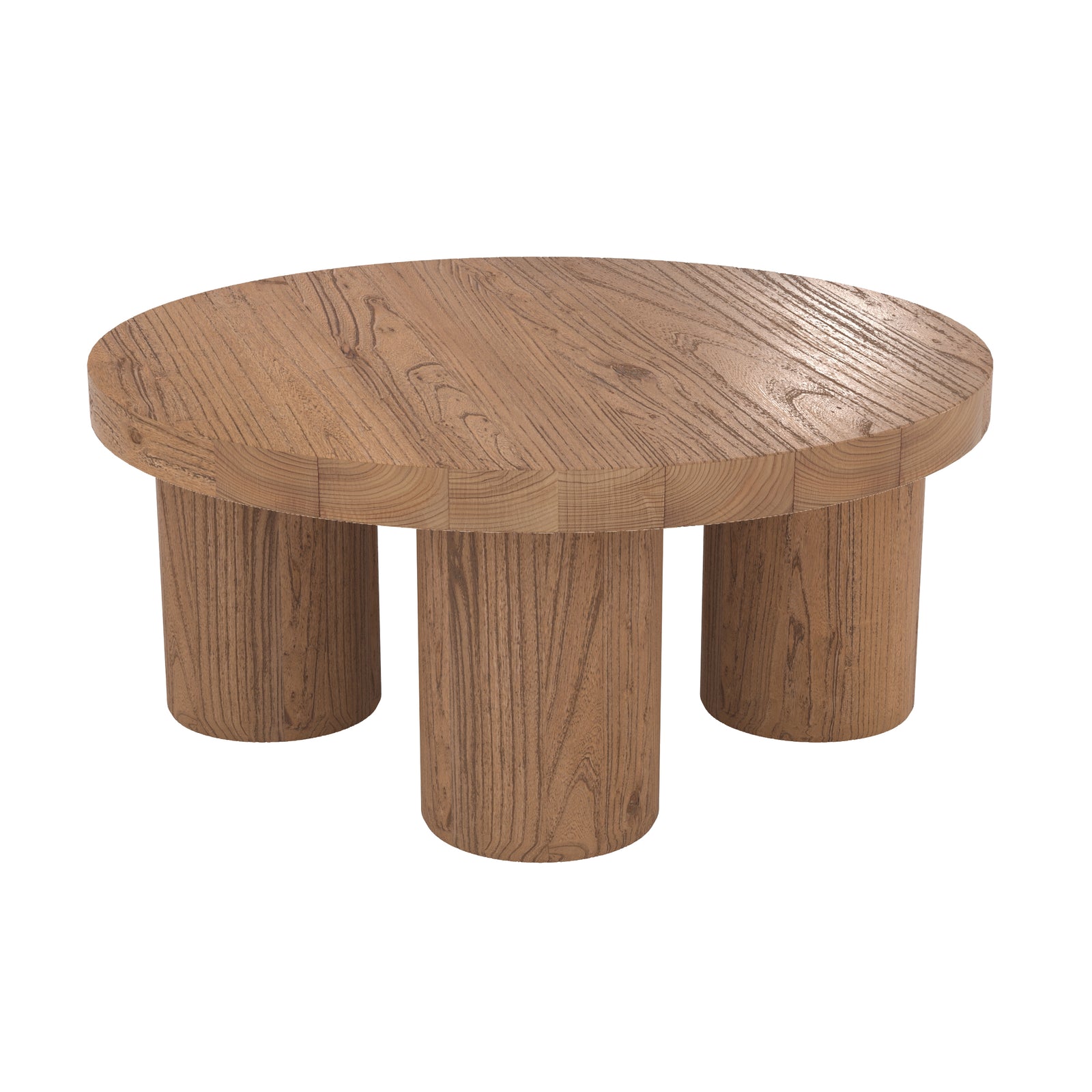 table basse ronde paula en bois d orme fond blanc
