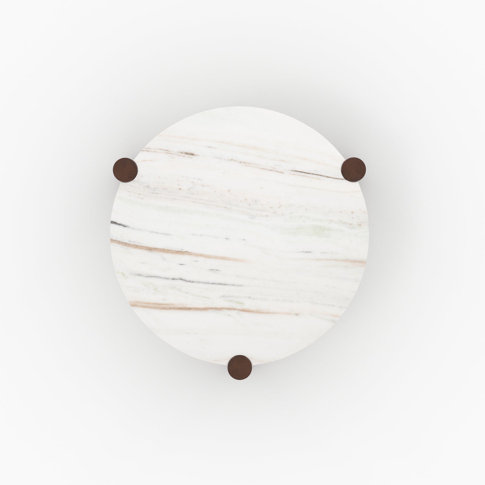 table basse ronde pauline en marbre et bois de manguier diametre 86 cm rdv deco