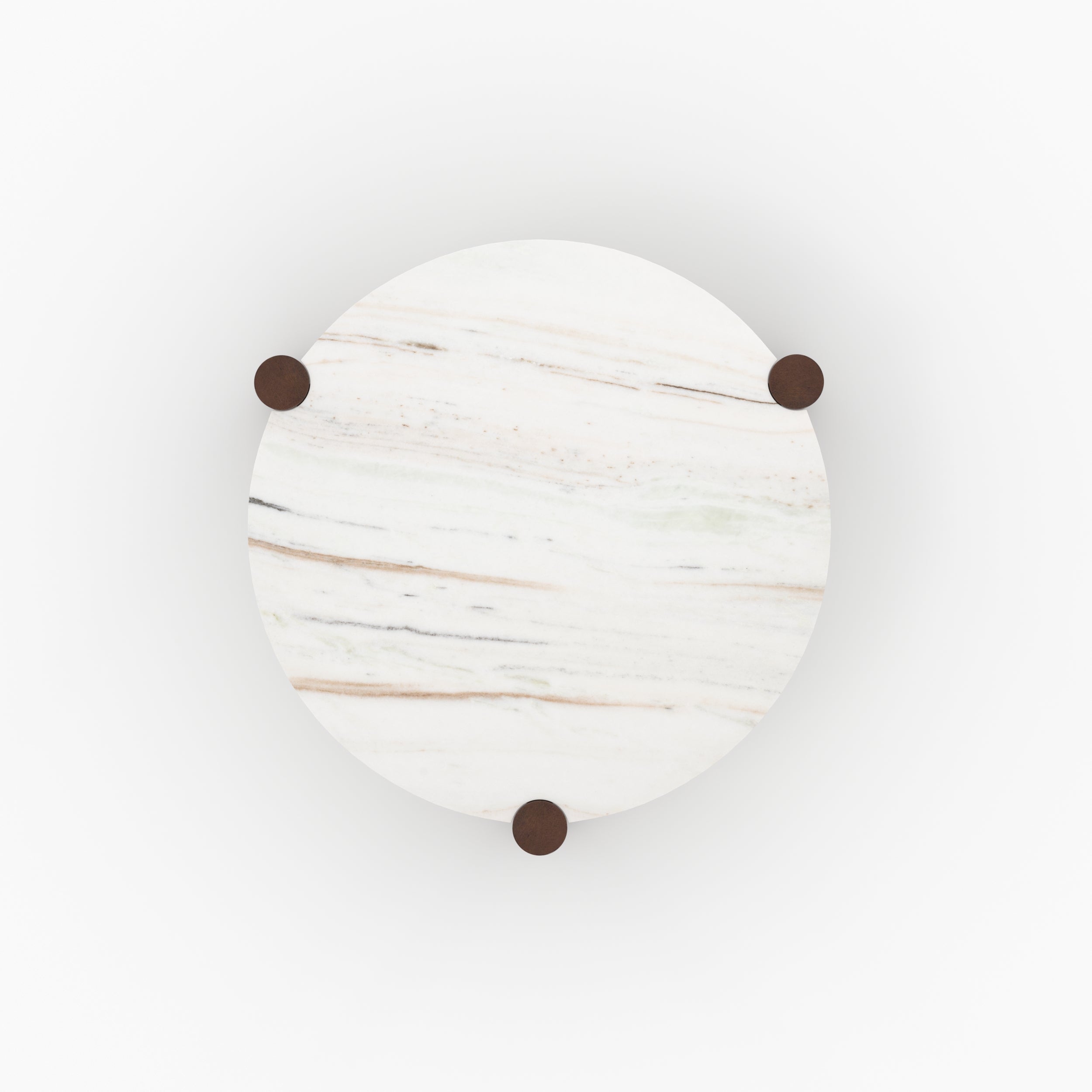 table basse ronde pauline en marbre et bois de manguier diametre 86 cm rdv deco