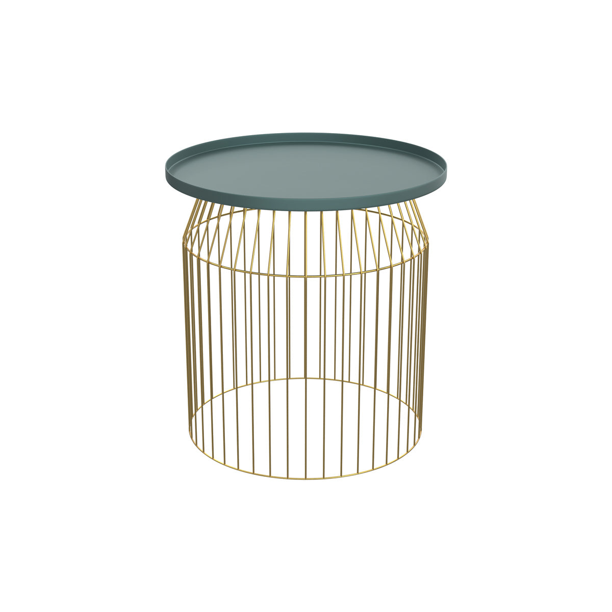 table basse vert canard et laiton art deco palombe