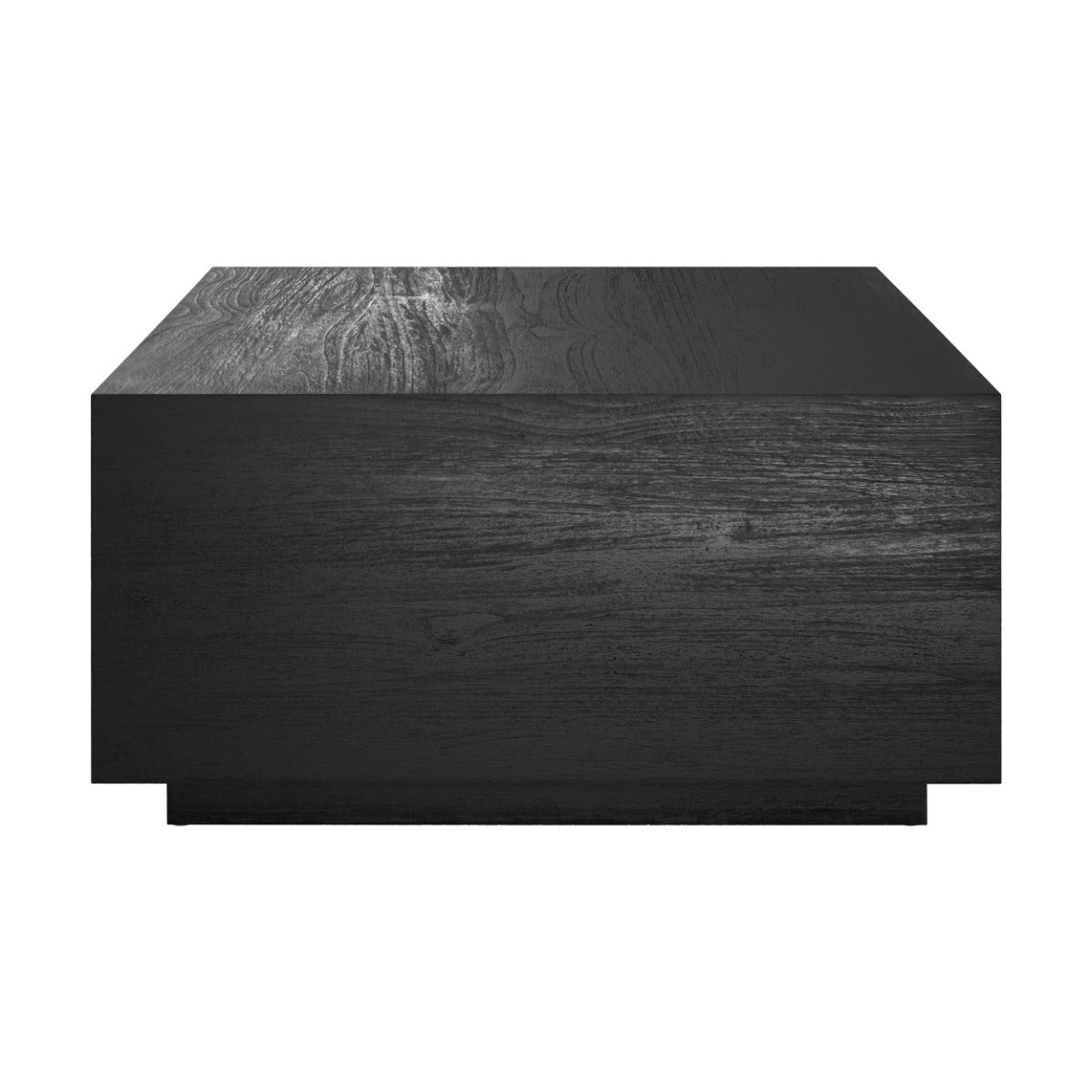 table basse zoe en bois de teck noir 70 cm