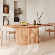 Table rectangulaire June en bois massif d'acacia 6 places