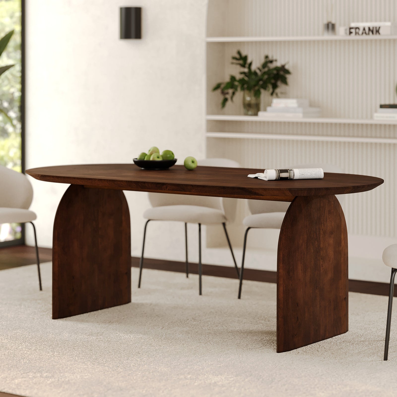 table bois fonce 6 personnes bois de manguier alix