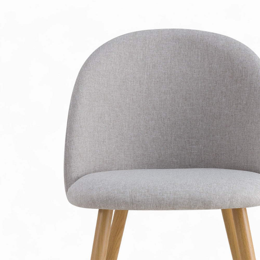 table chaises 4 personnes en bois et tissu taupe