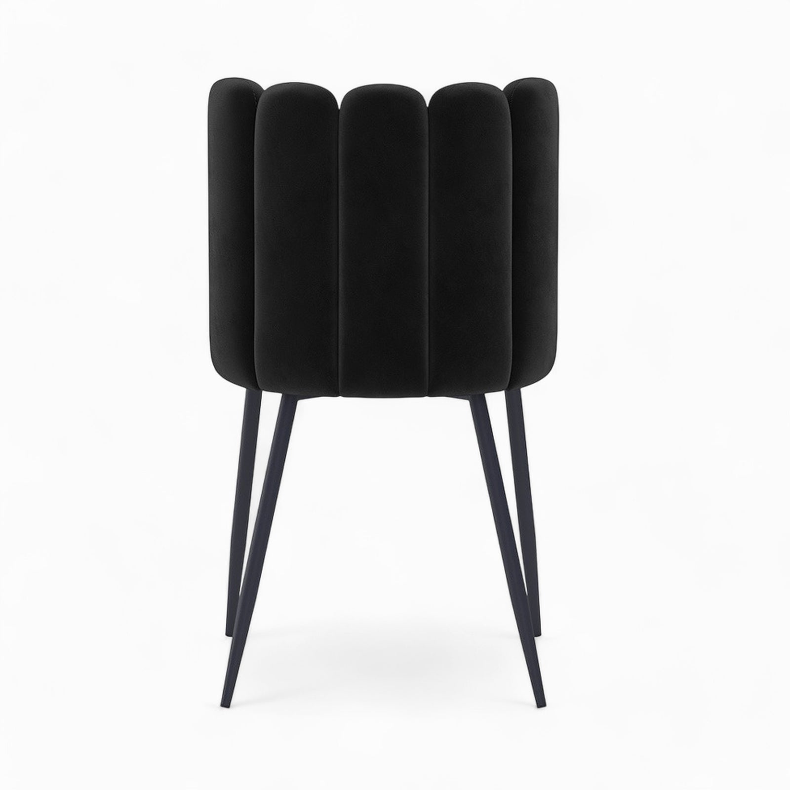 table chaises oman en velours et bois noir 4 personnes