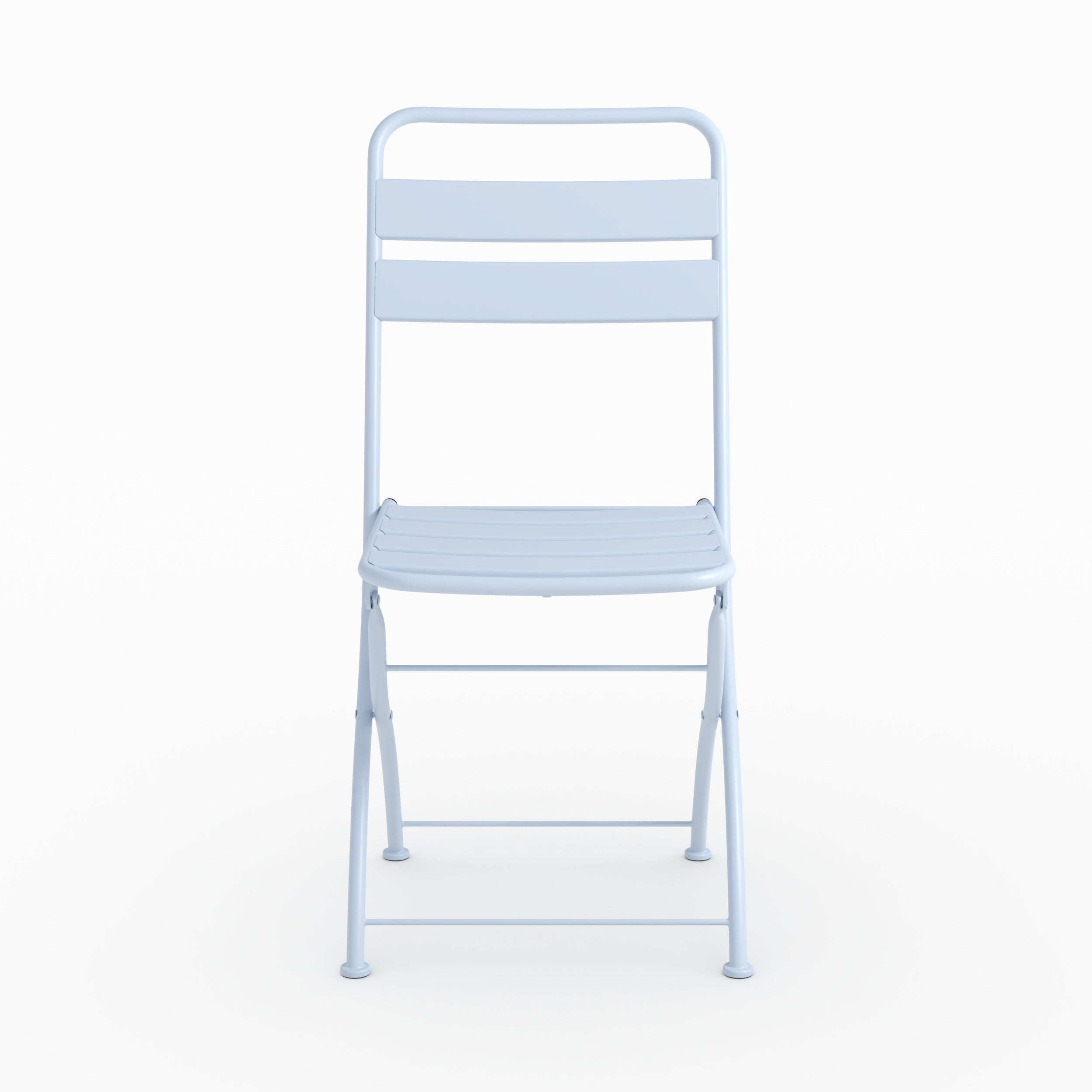 Table et chaises de jardin pliantes Yumi 2 personnes en métal bleu