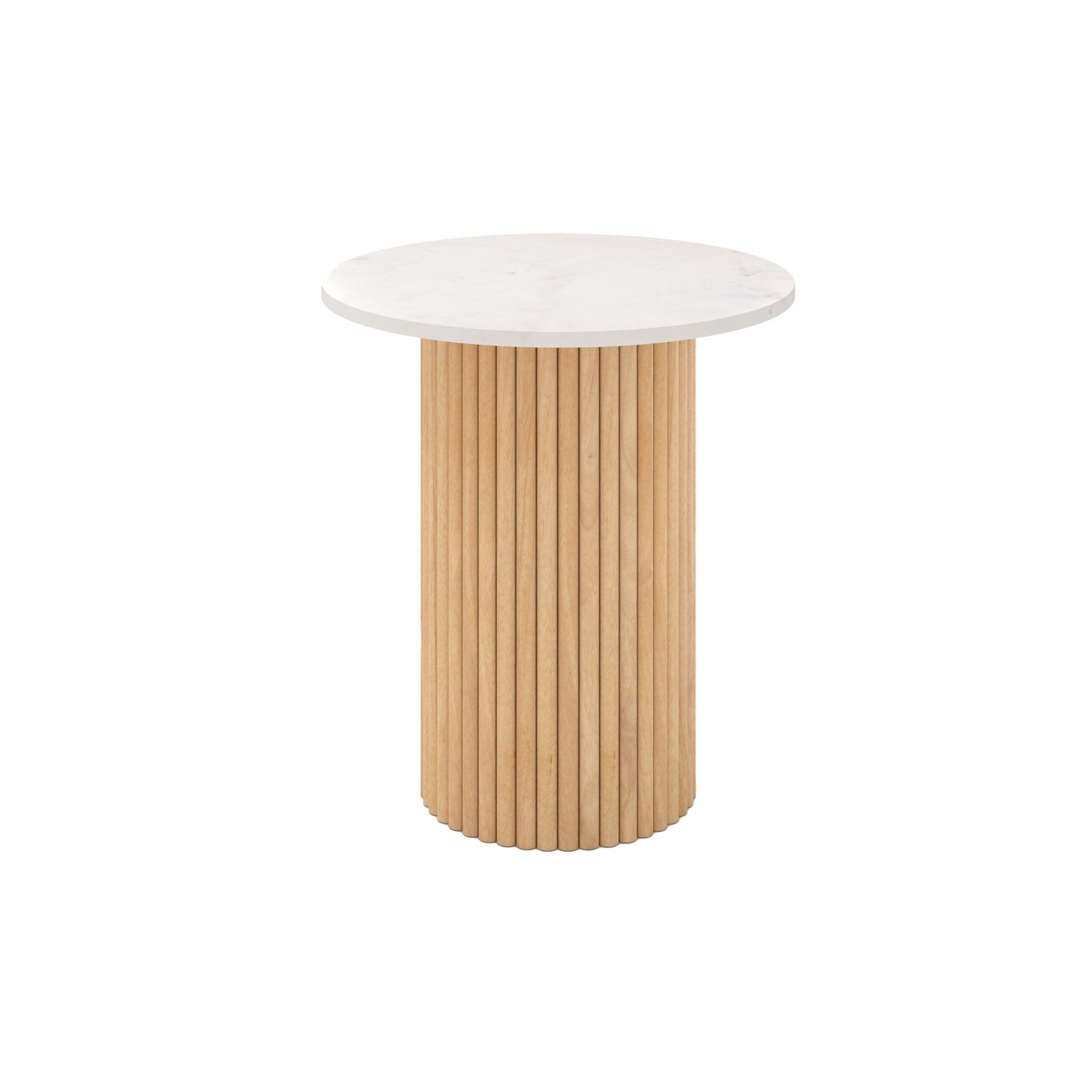table d appoint agathe en marbre et bois de manguier diametre 40 cm fond blanc