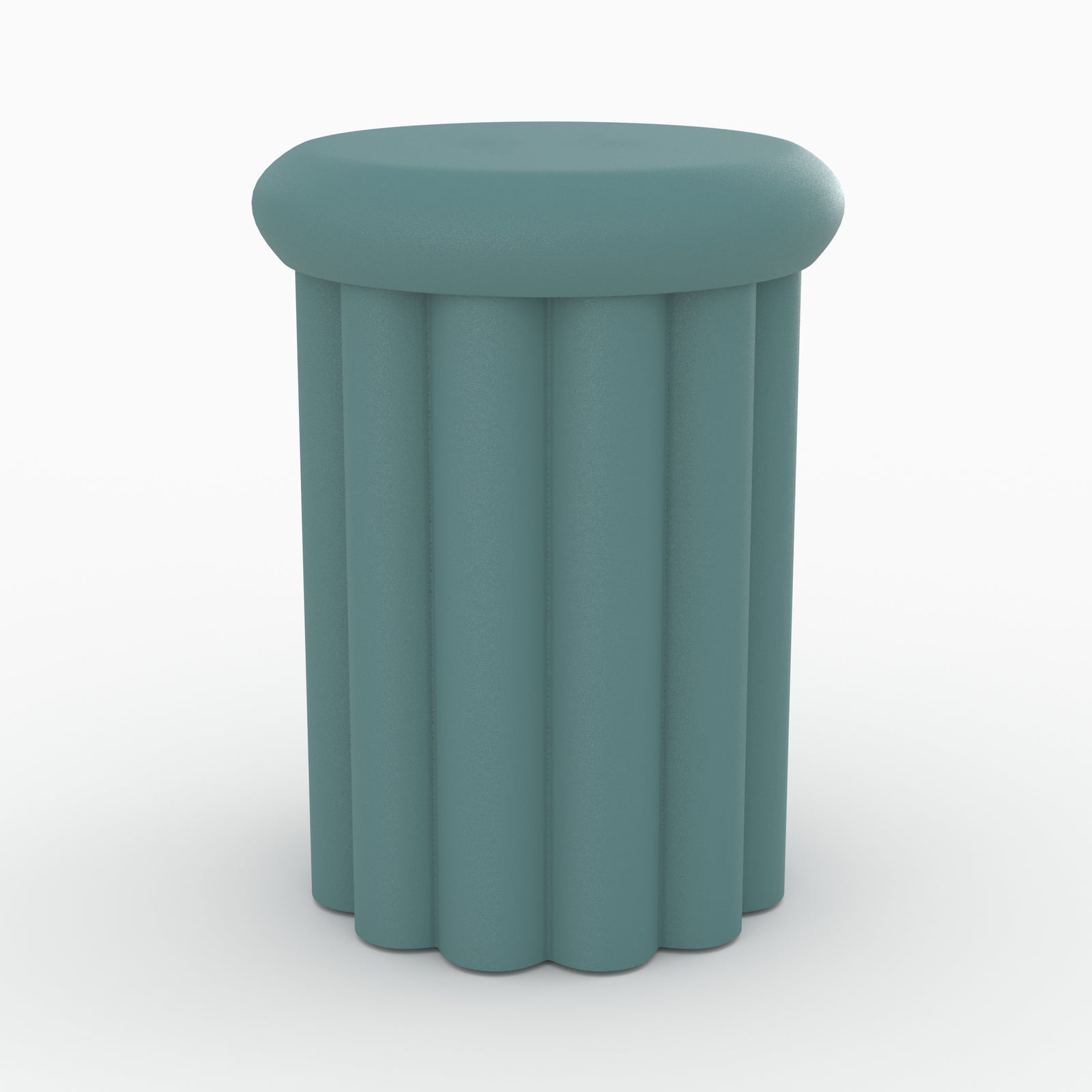 table d appoint aglae ronde en metal bleu