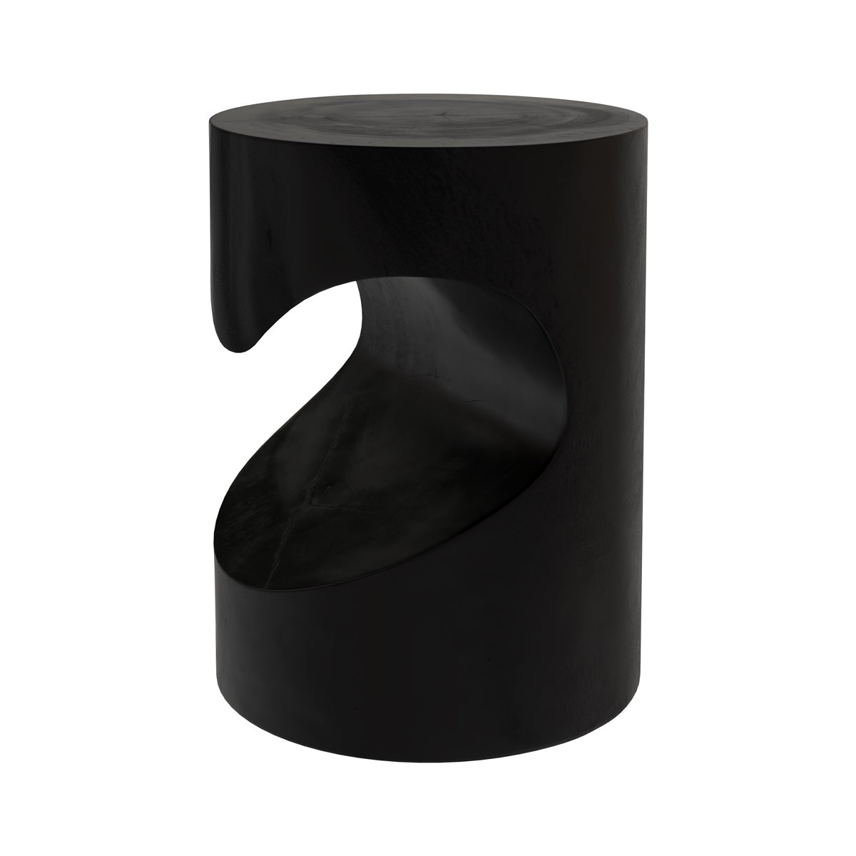 table d appoint chowi noire en bois de suar