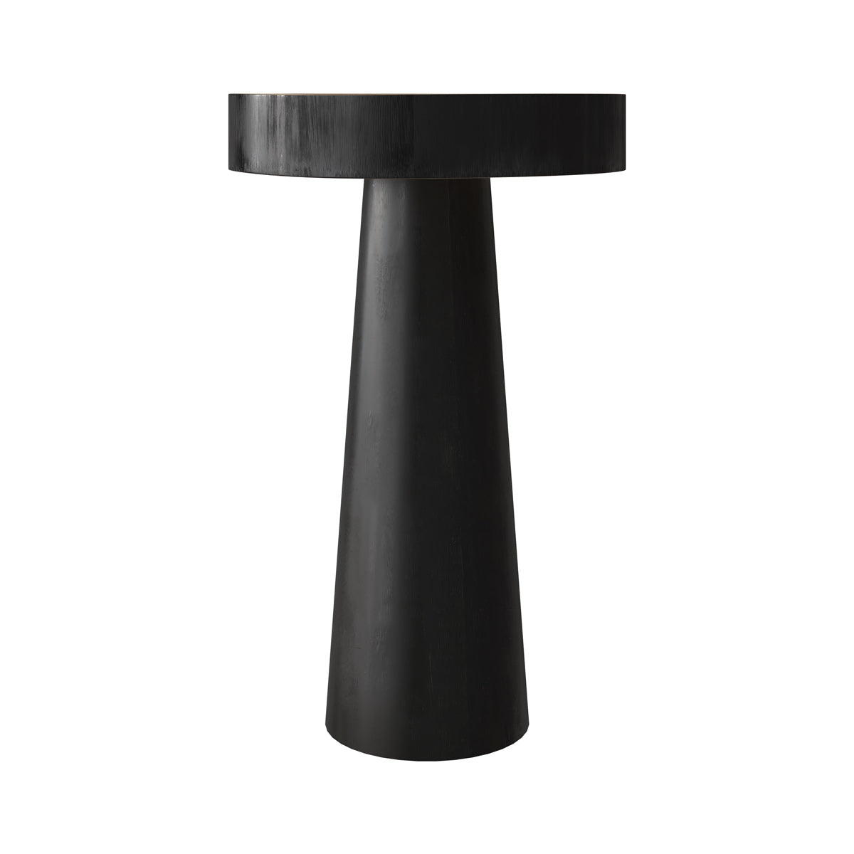 table d appoint en bois noir peint janah