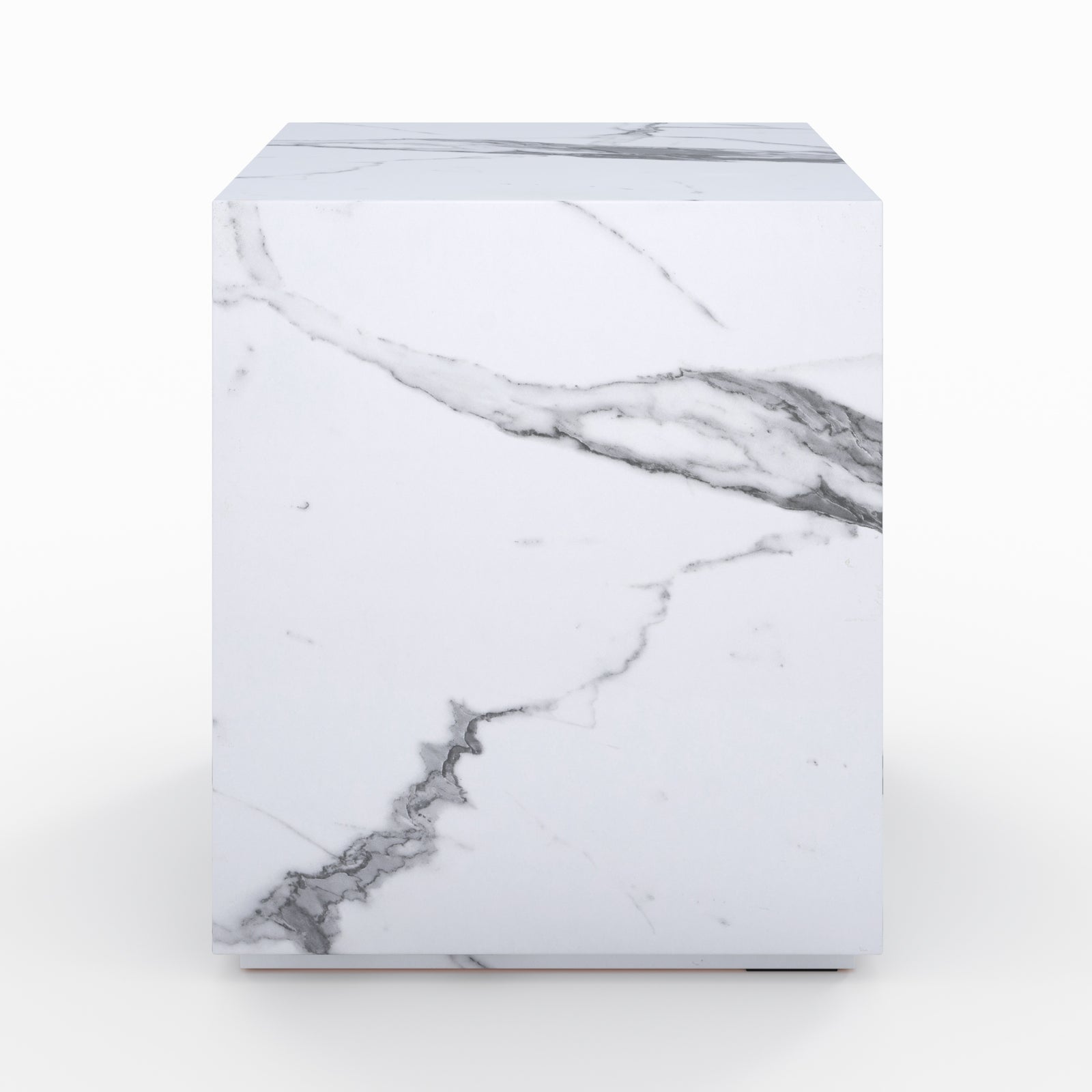 table d appoint lison en marbre blanc carre