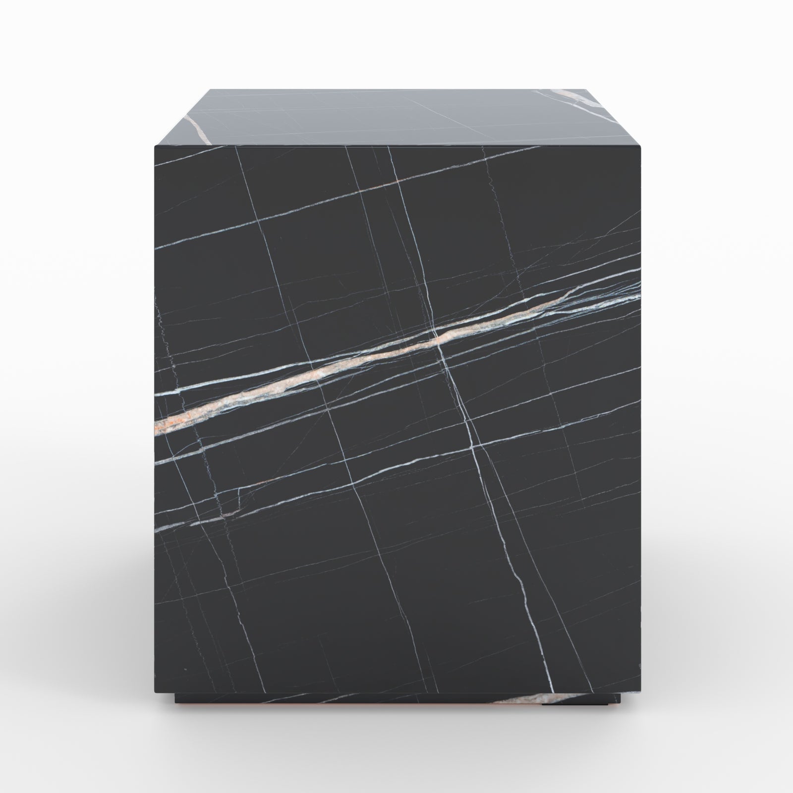 table d appoint lison noire marbre carree