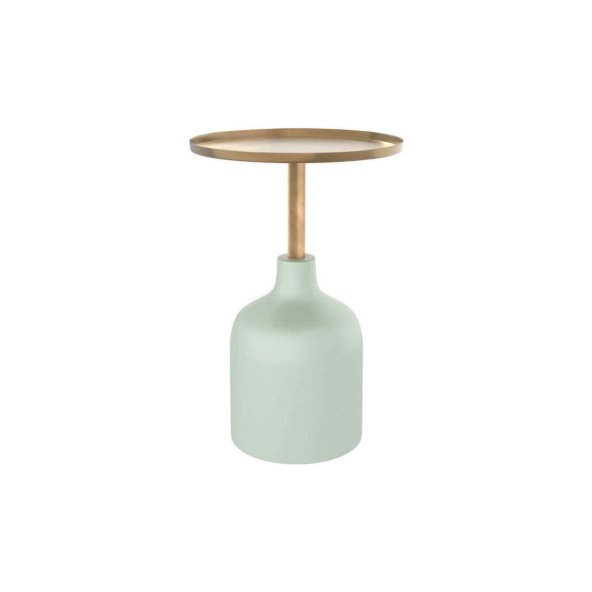 table d appoint pieds en metal vert d eau lyne